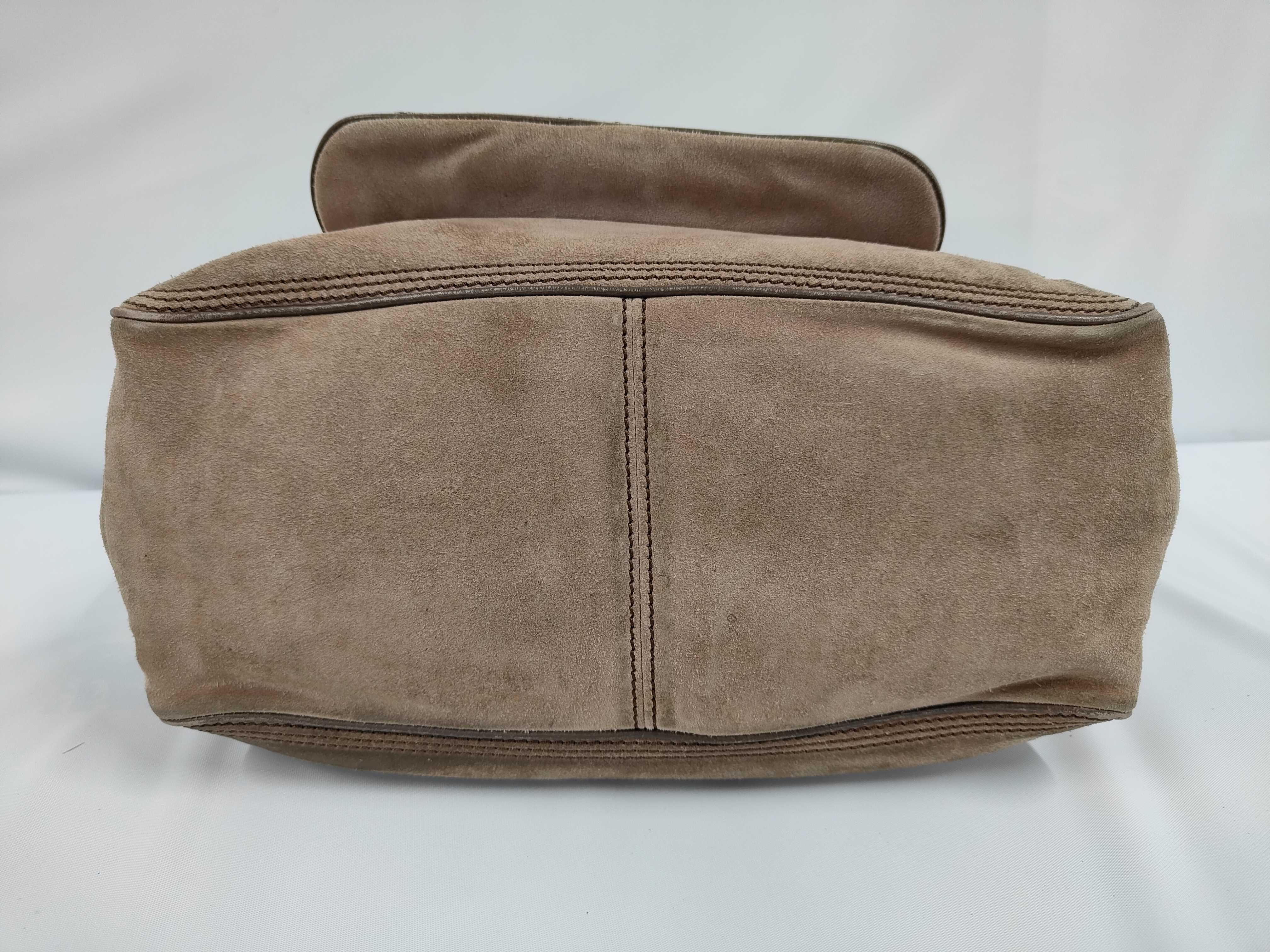 Boogie Bag Suede Beige Gold Hardware Handbag — view 3