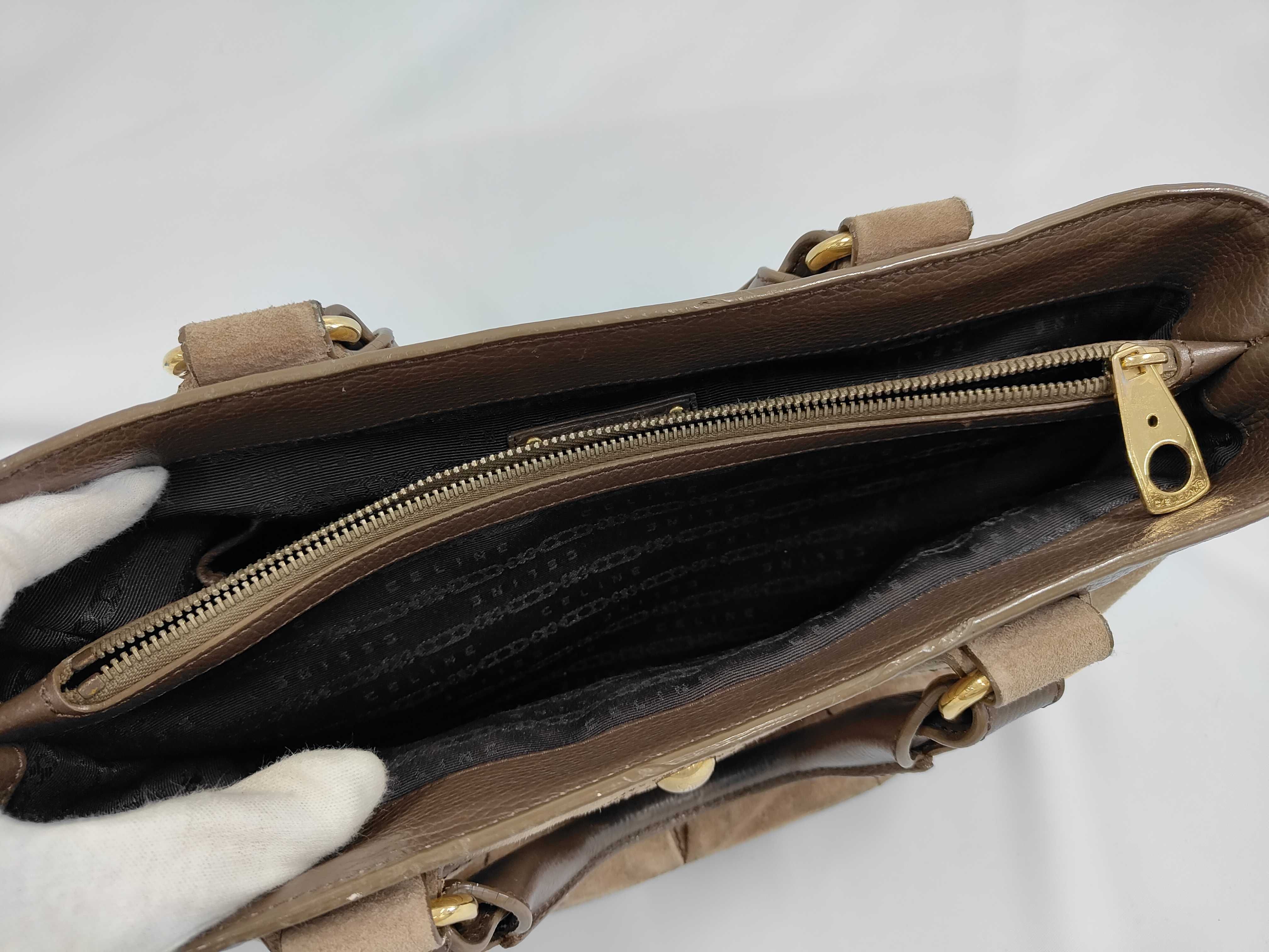 Boogie Bag Suede Beige Gold Hardware Handbag — view 7