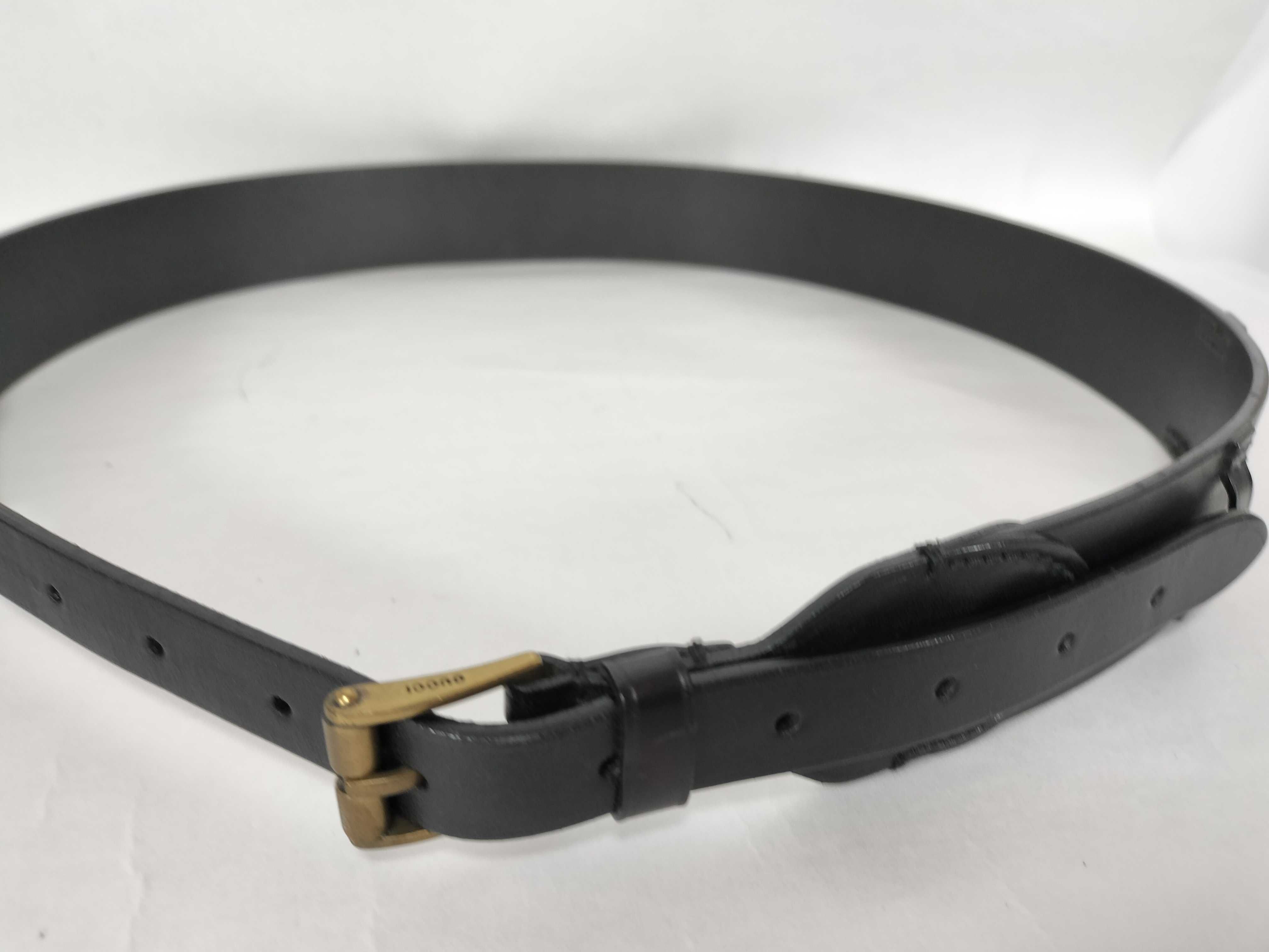 belt, black leather belt — view 3