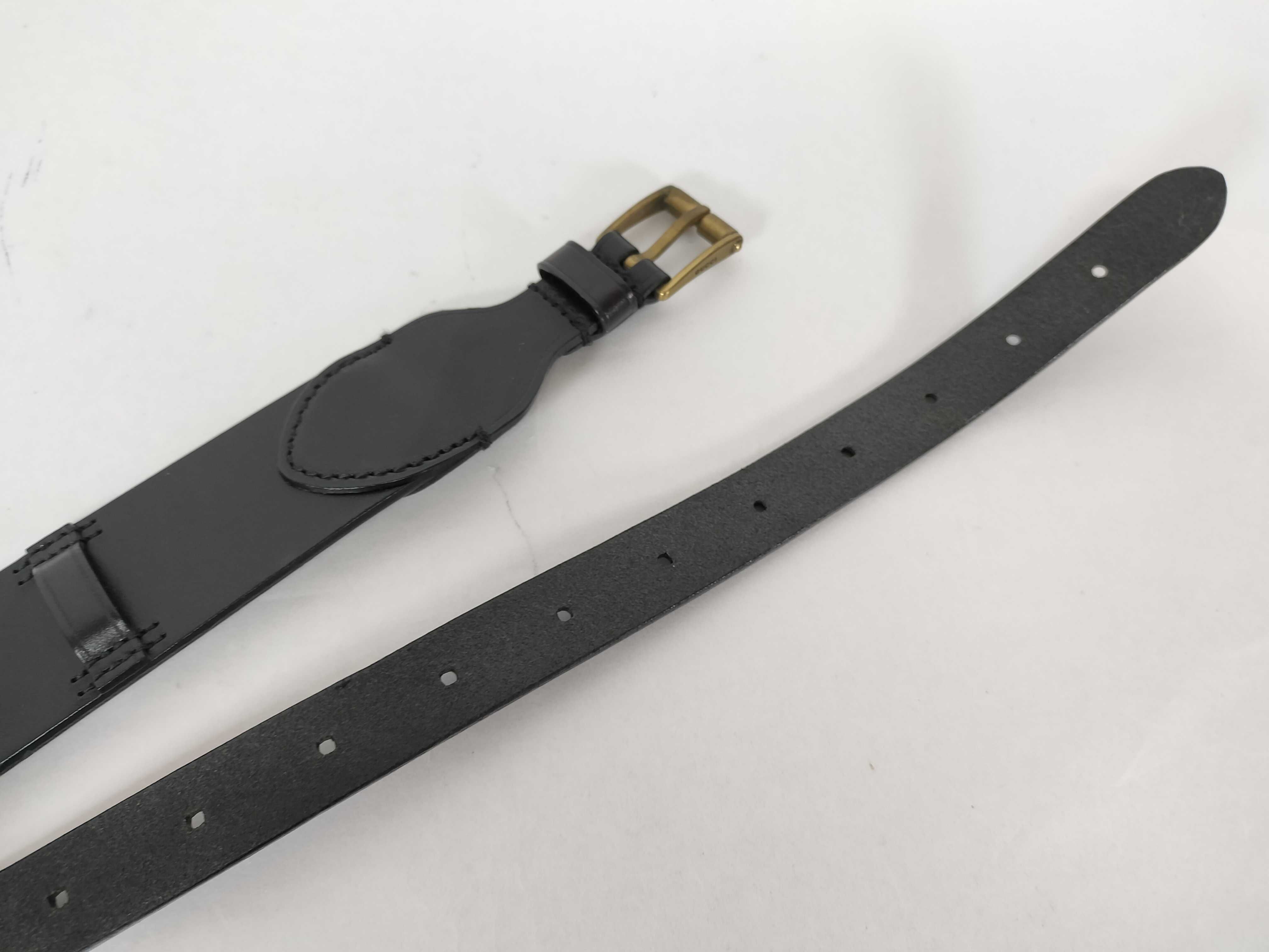 belt, black leather belt — view 5
