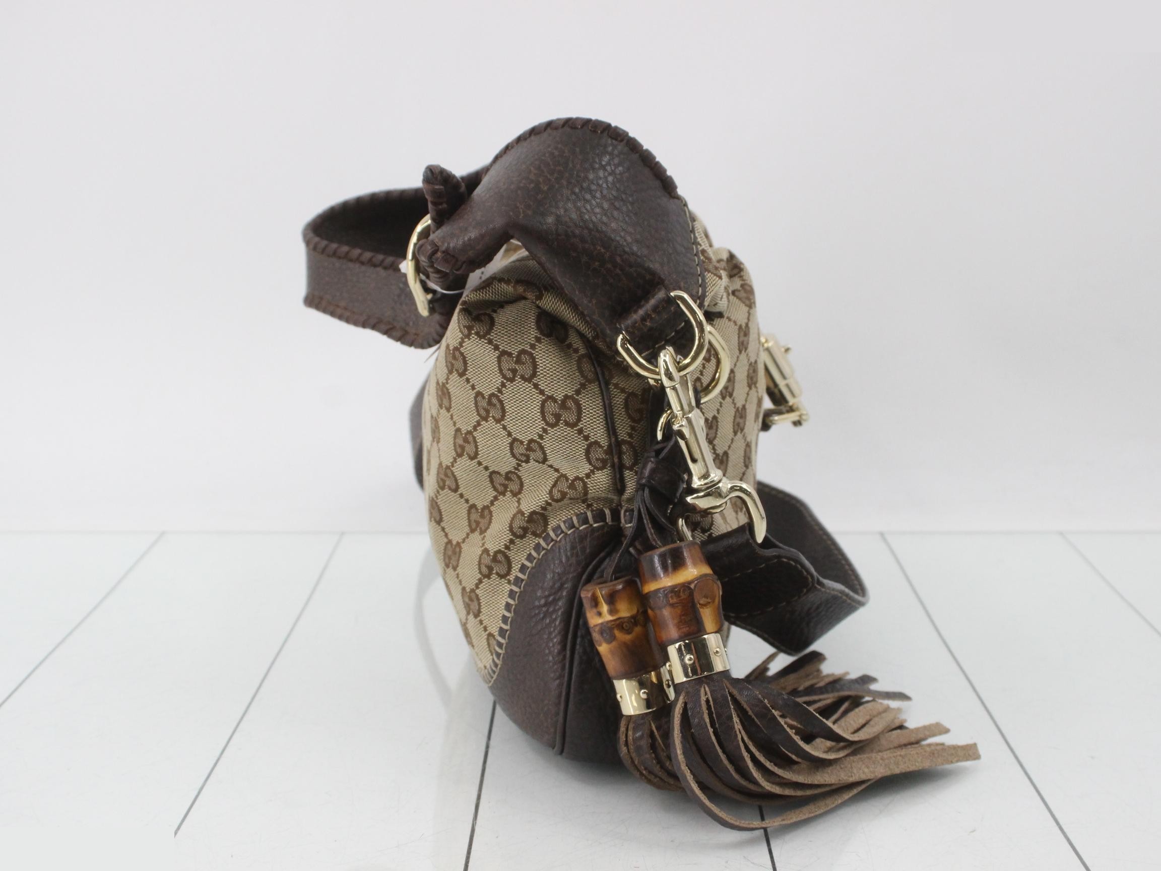 GG Canvas New Jackie Bamboo Shoulder Bag — view 4