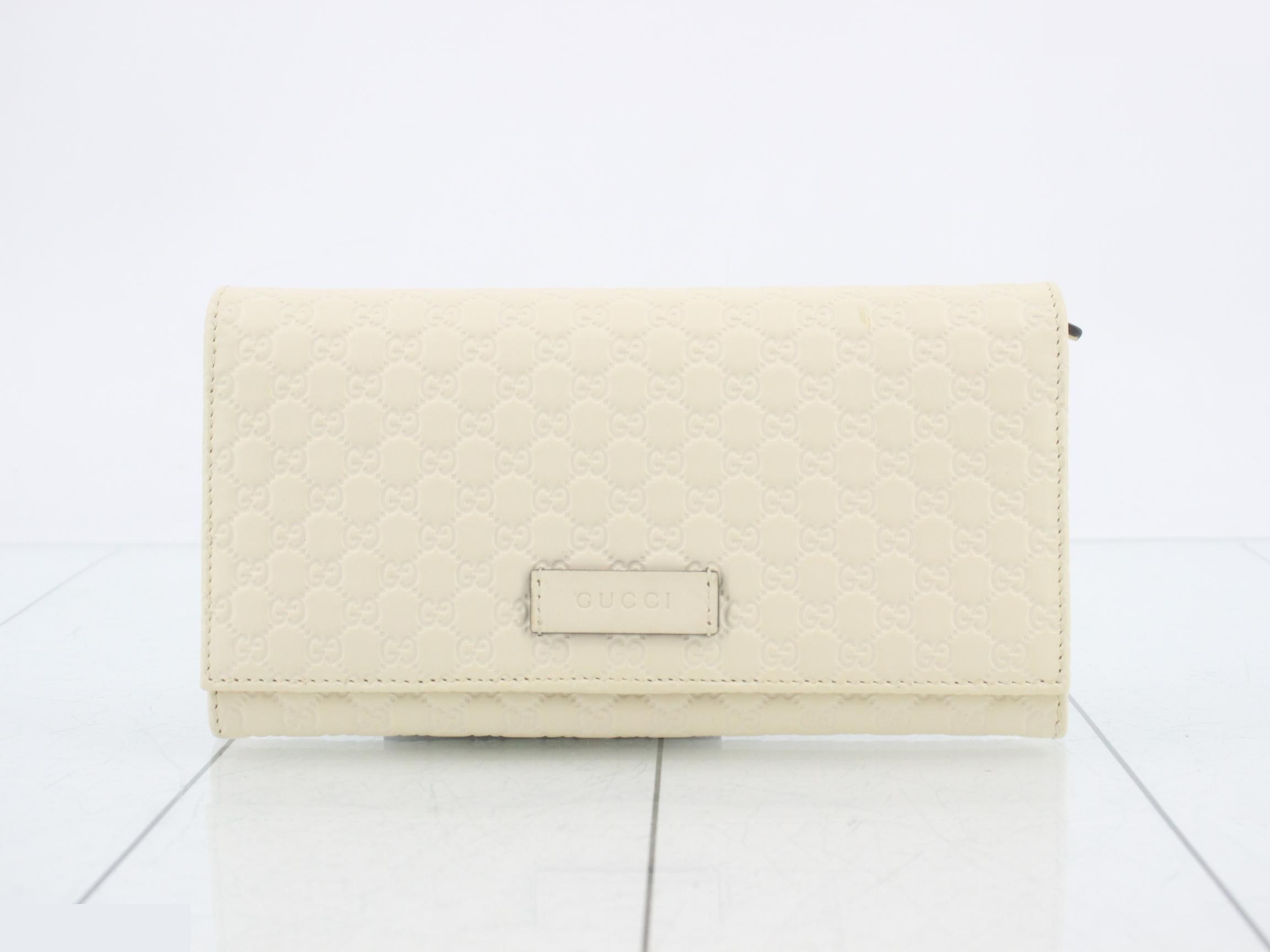 Micro Long Wallet, Ivory, Continental Wallet, 449396