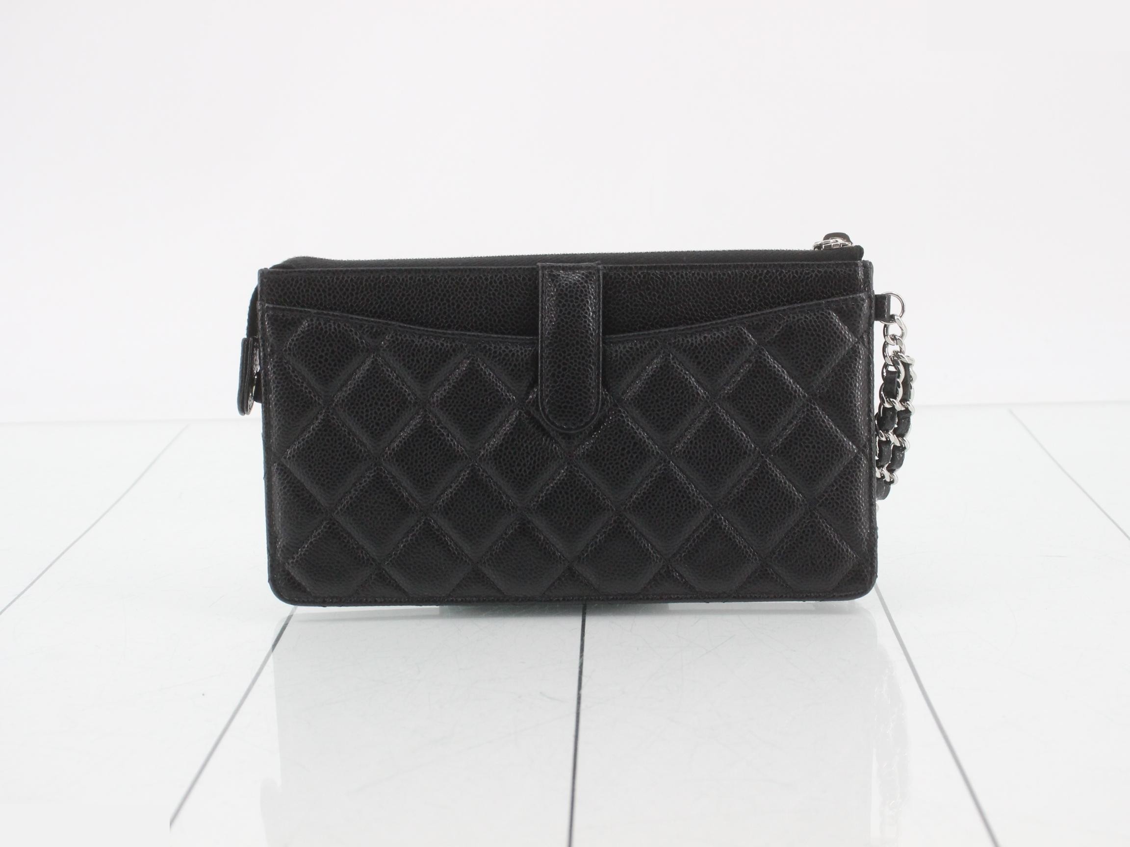 Caviar skin chain wallet — view 2