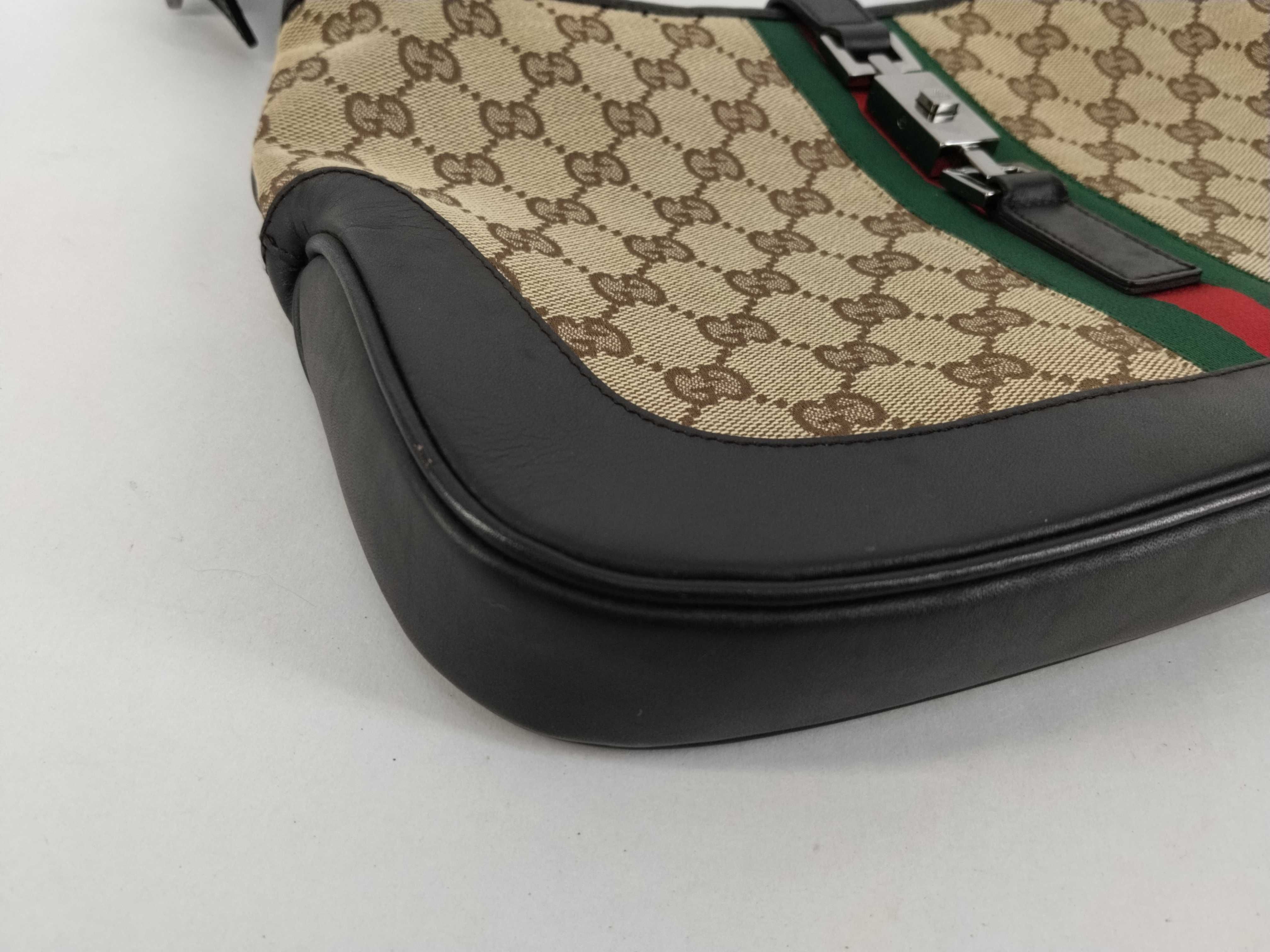 GG Supreme Gucci Jackie GG Canvas Sherry Line Shoulder Bag — view 6