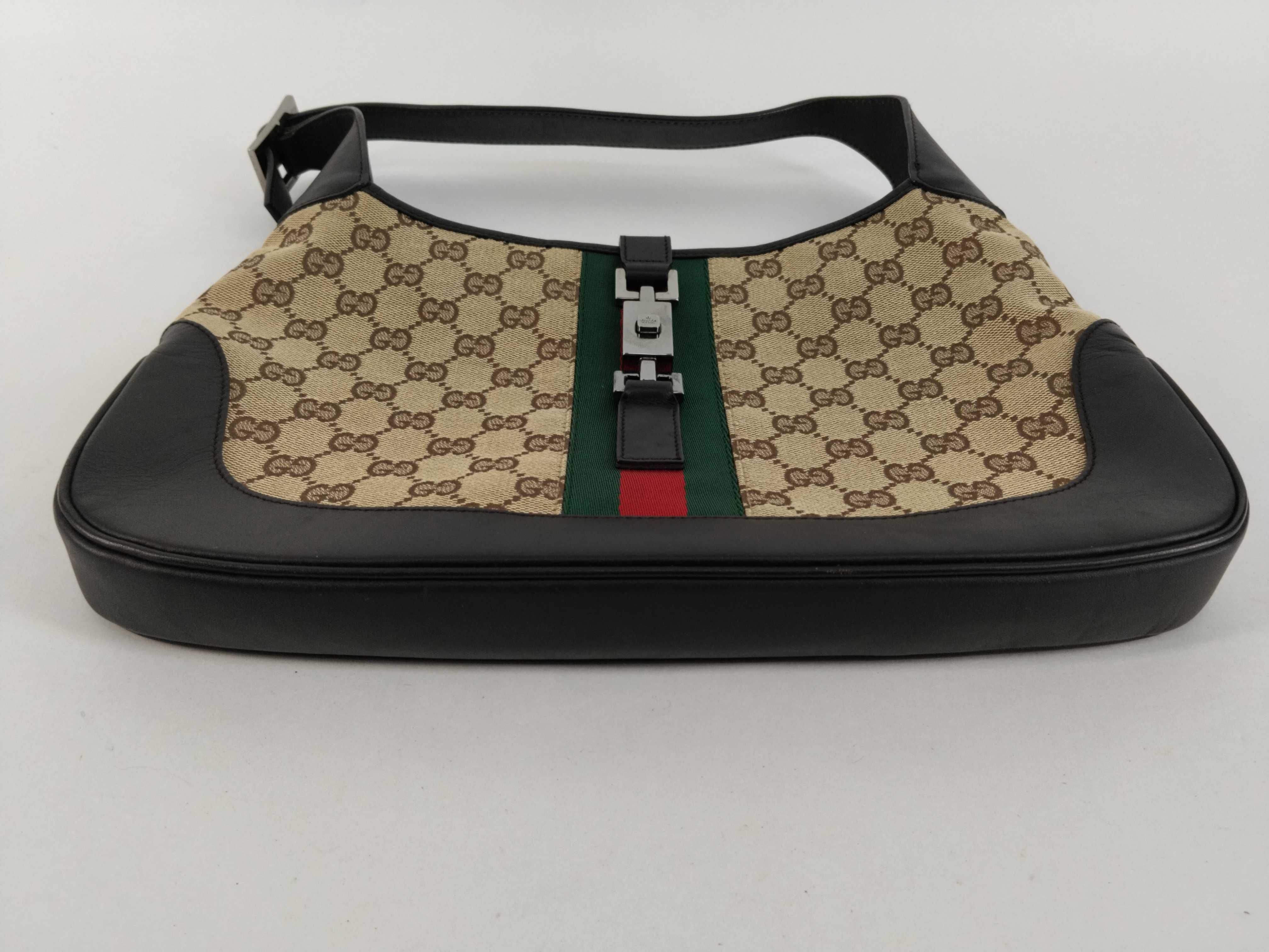 GG Supreme Gucci Jackie GG Canvas Sherry Line Shoulder Bag — view 7