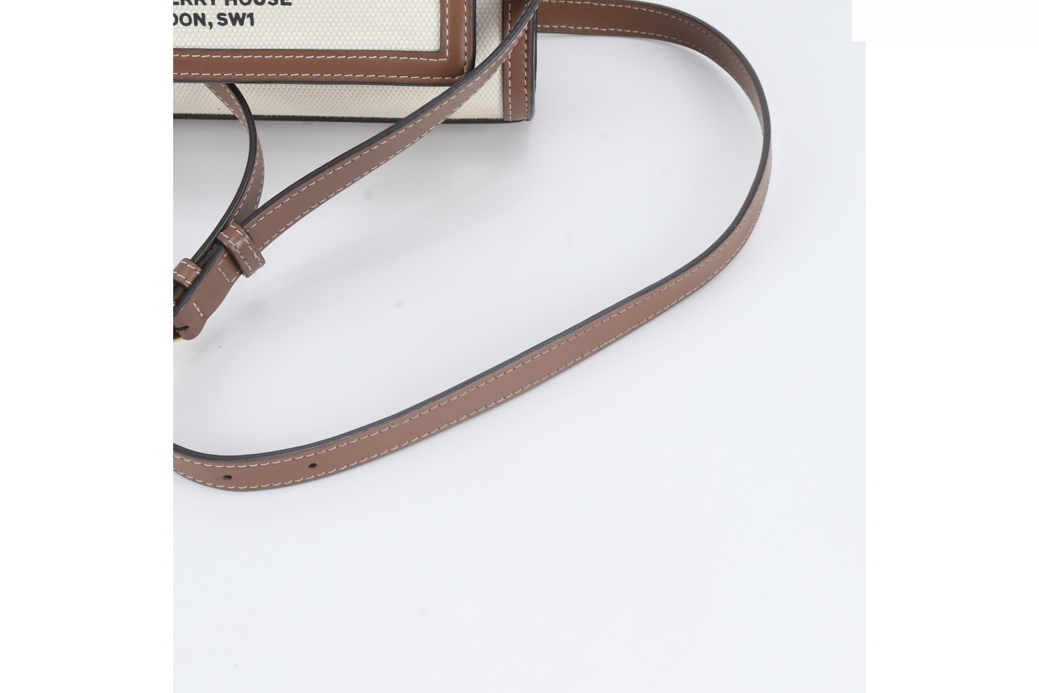 Mini Two-Tone Canvas Leather Pocket Bag, 2-Way Shoulder Bag — view 3