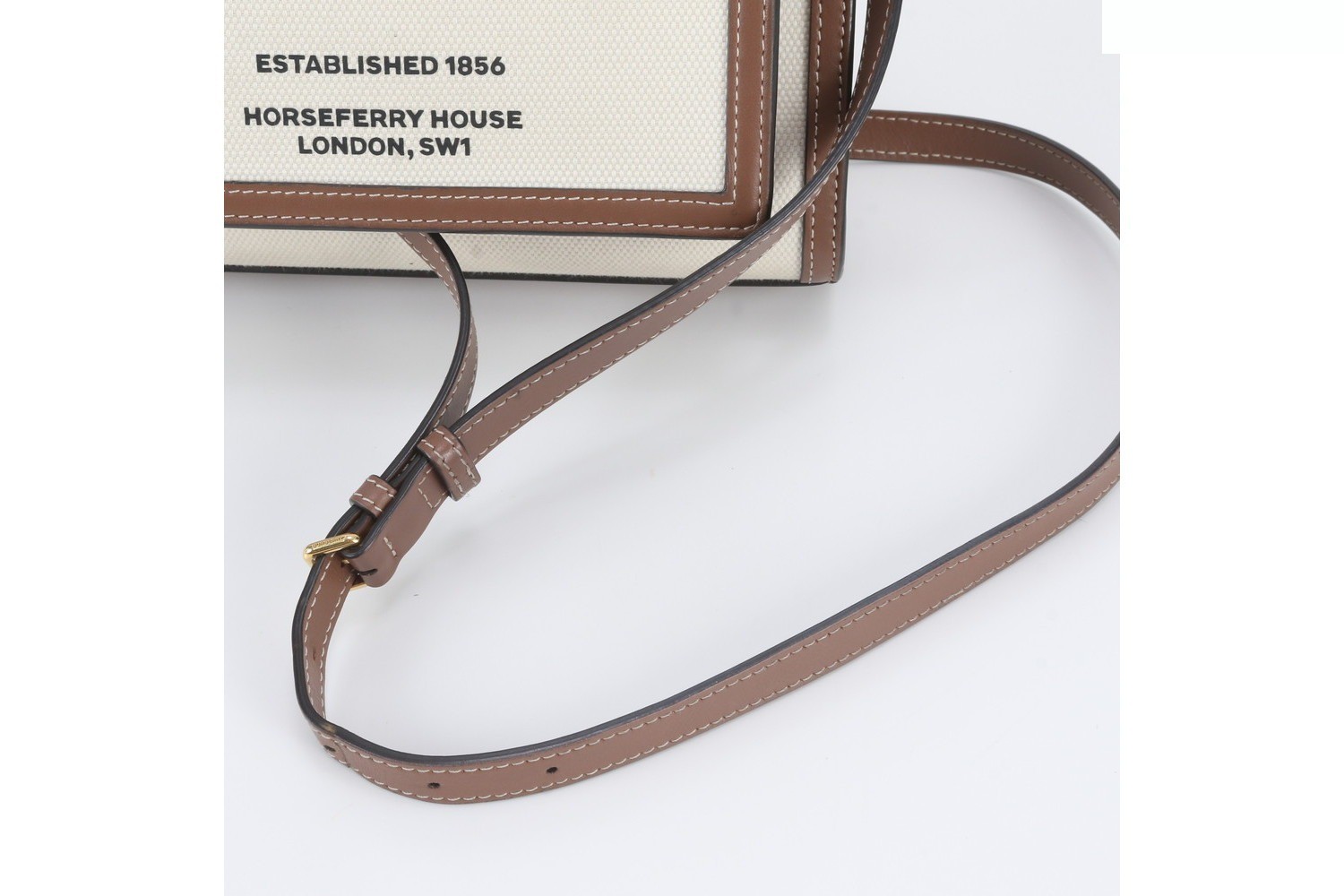 Mini Two-Tone Canvas Leather Pocket Bag, 2-Way Shoulder Bag — view 4