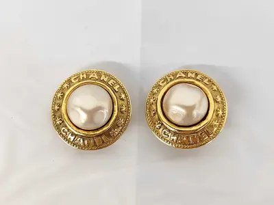 Pearl Round Gold (YG) Earrings