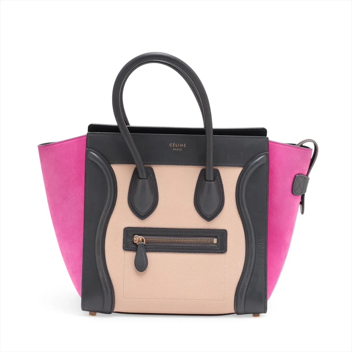 leather handbag, multicolor