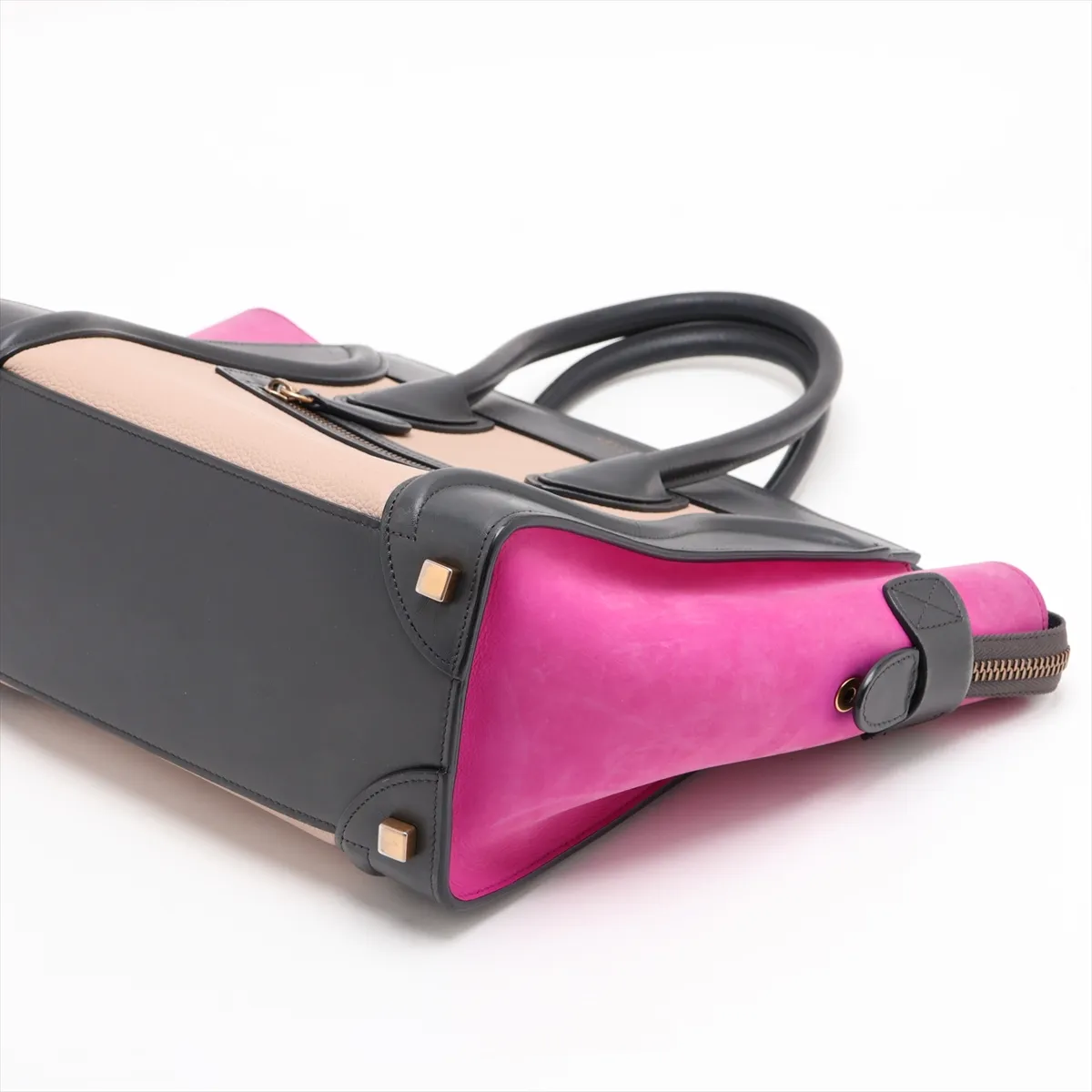 leather handbag, multicolor — view 3