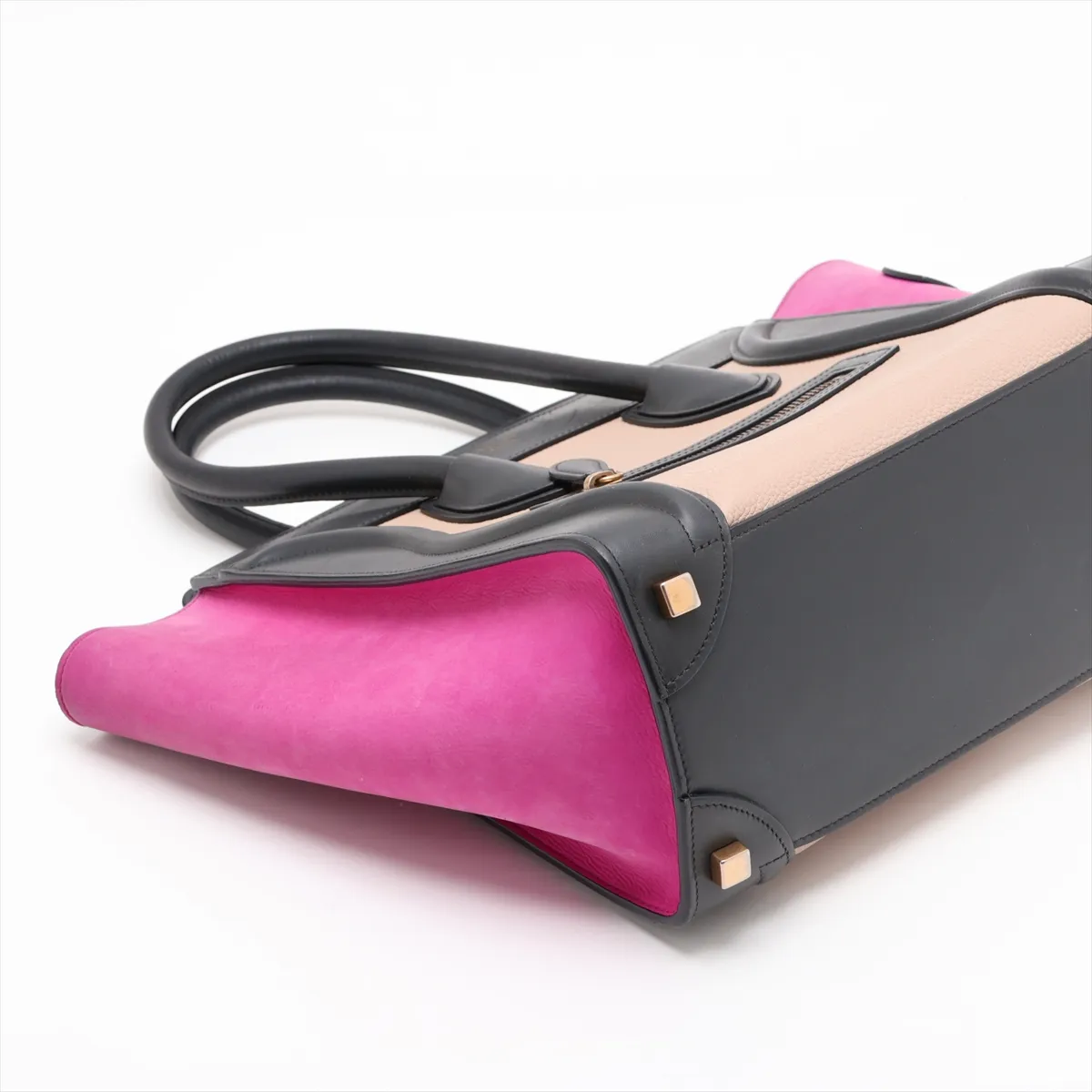 leather handbag, multicolor — view 4