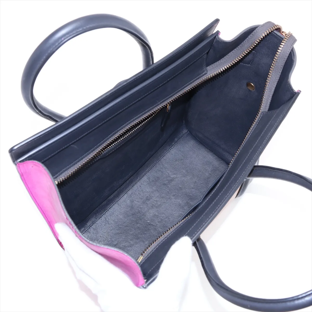 leather handbag, multicolor — view 7