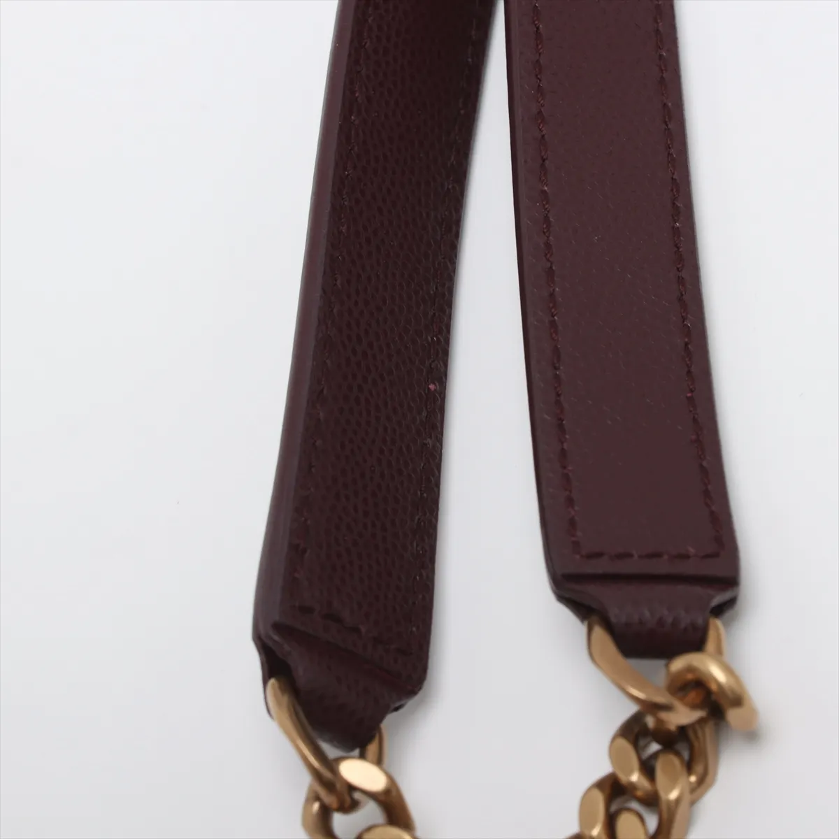 Leather Chain Tote Bag Red 568864 — view 12