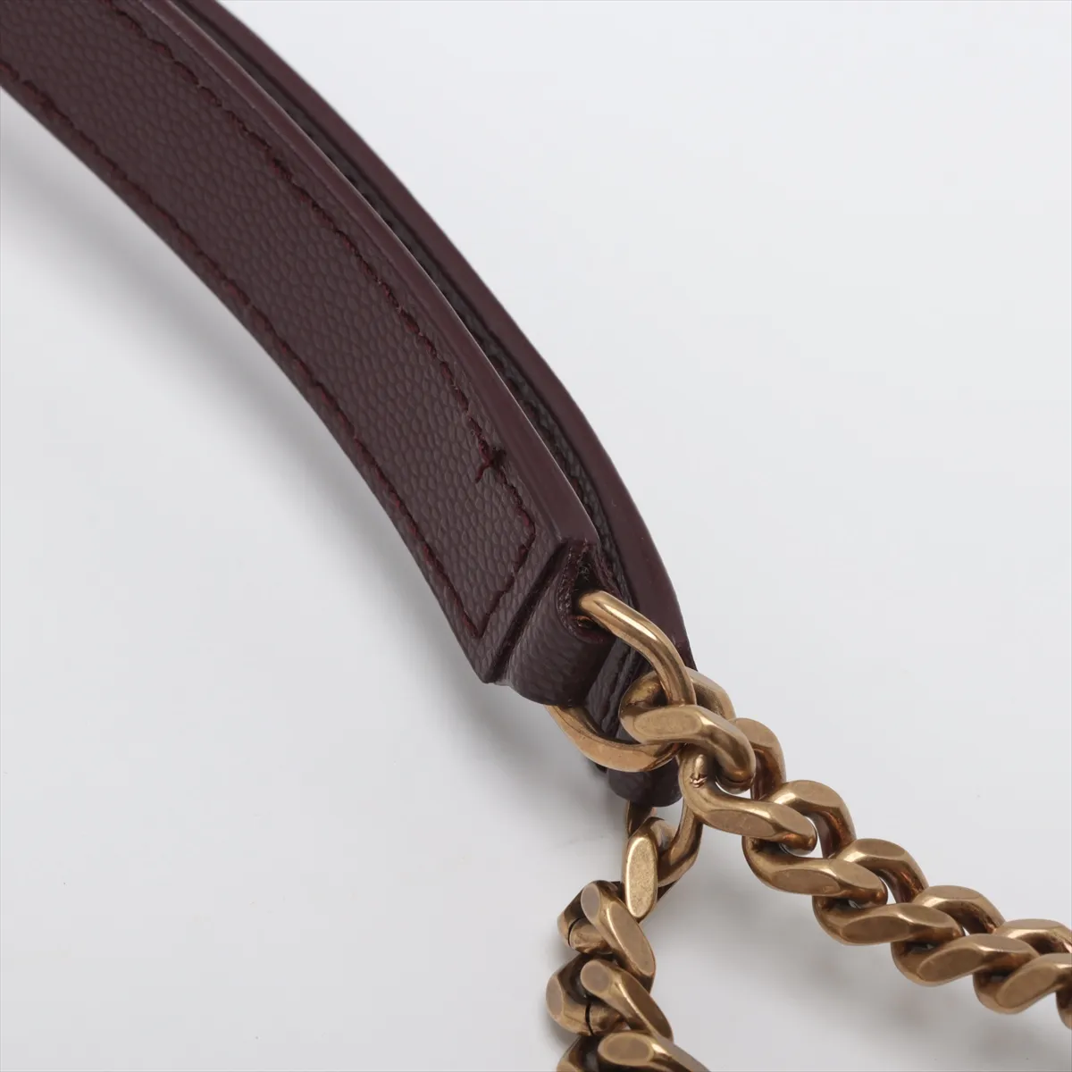 Leather Chain Tote Bag Red 568864 — view 13