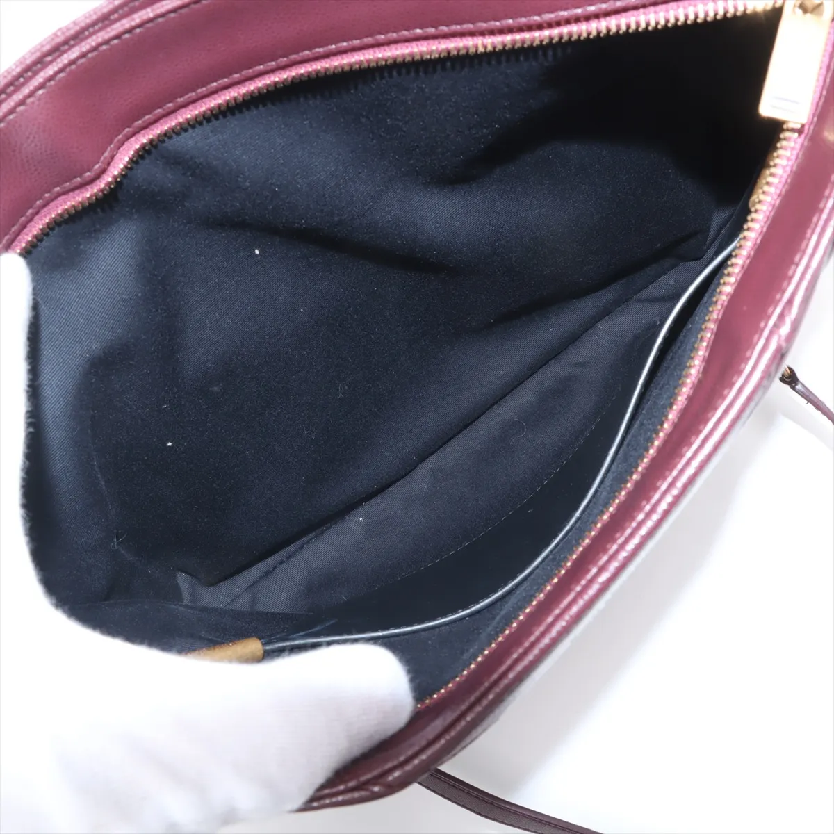 Leather Chain Tote Bag Red 568864 — view 7