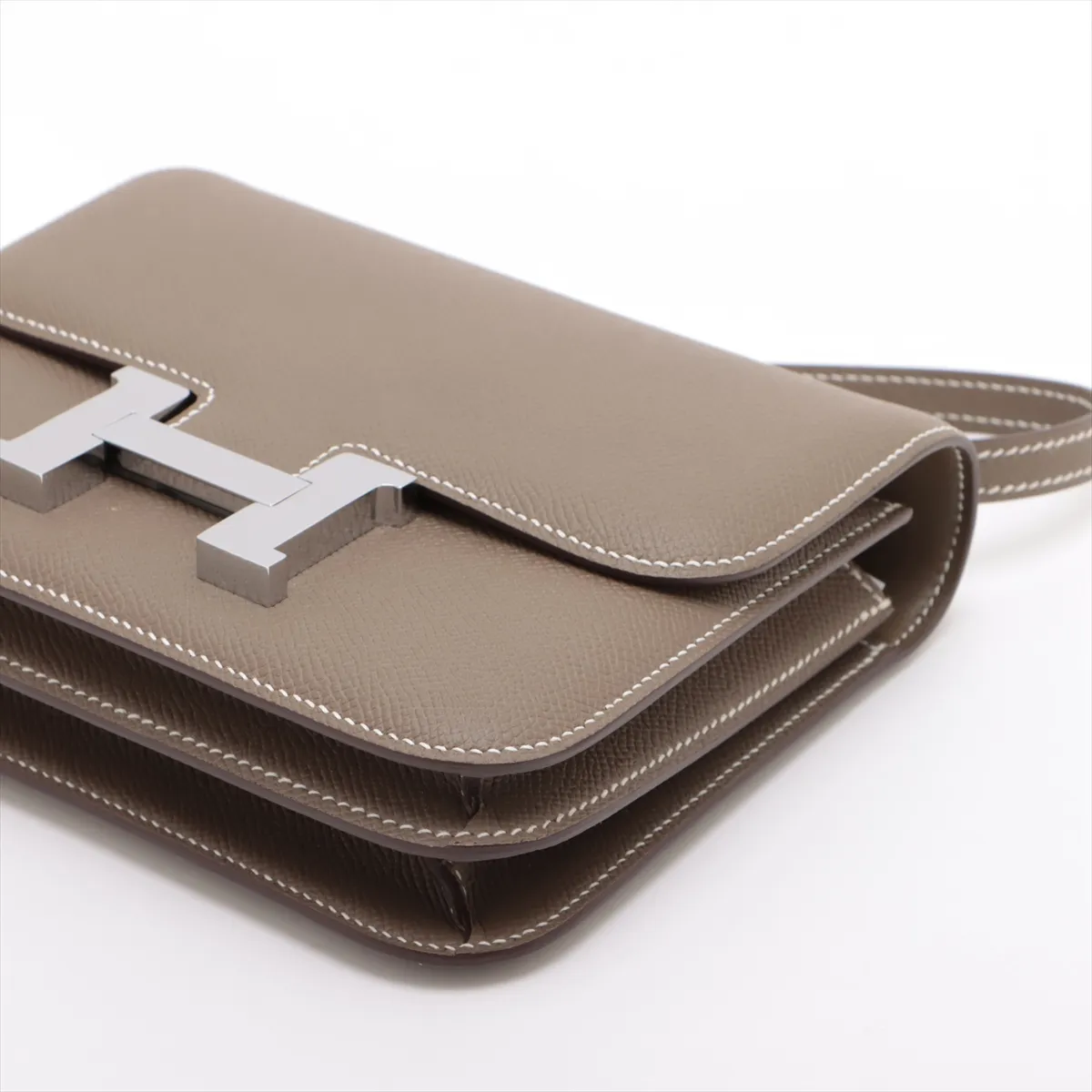 [Individually wrapped] Hermes Constance 3 Mini 18 Vaux Epson Etoupe Silver Hardware B:2023 — view 3