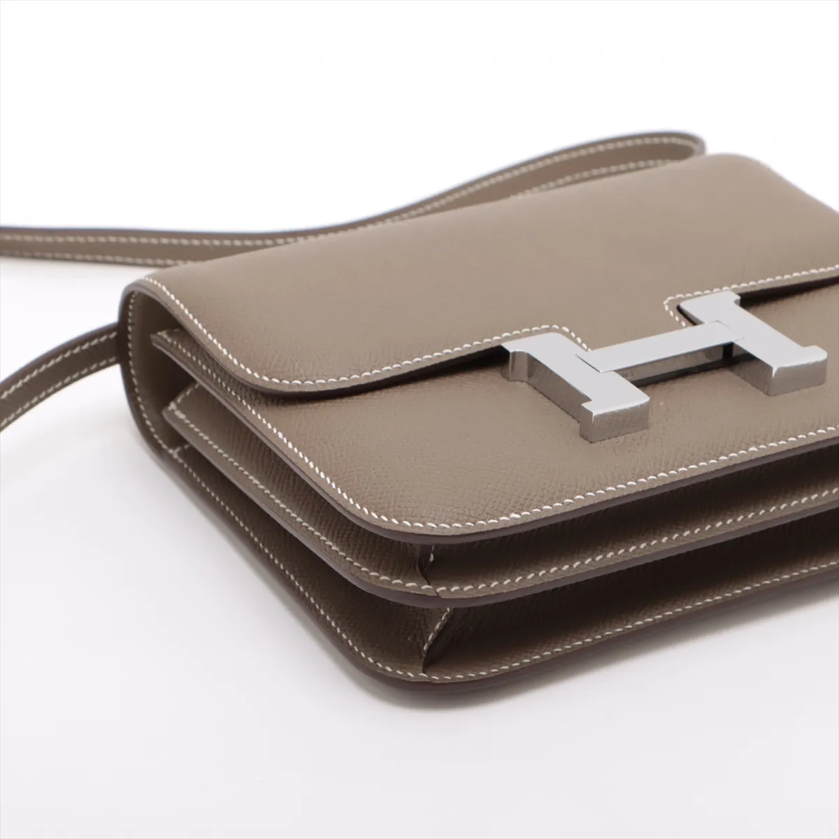 [Individually wrapped] Hermes Constance 3 Mini 18 Vaux Epson Etoupe Silver Hardware B:2023 — view 4