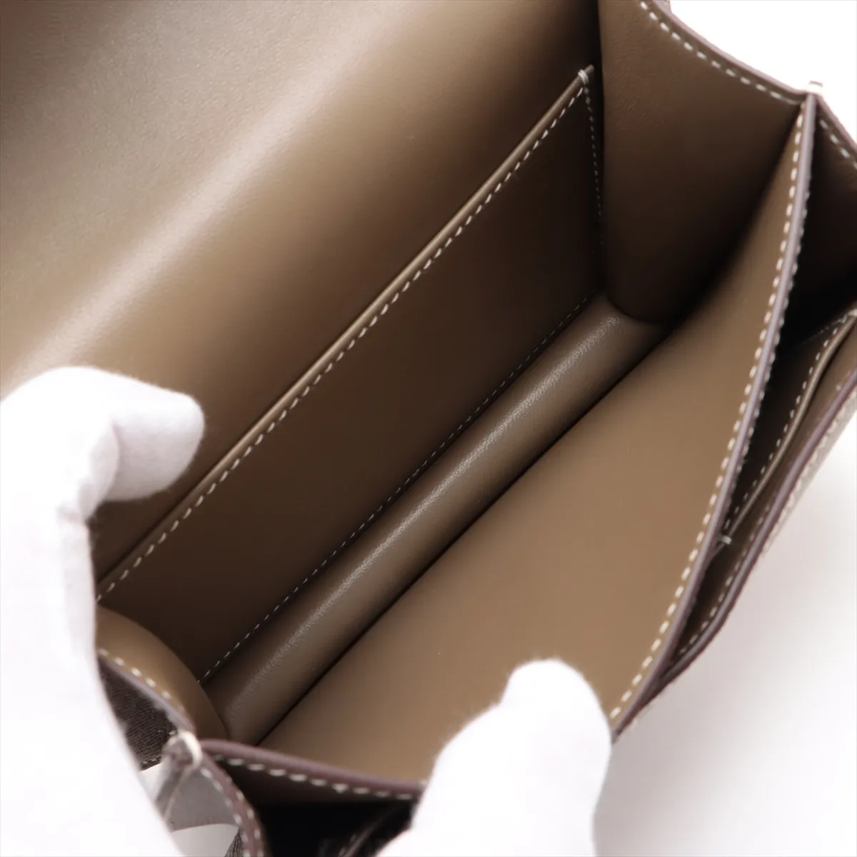 [Individually wrapped] Hermes Constance 3 Mini 18 Vaux Epson Etoupe Silver Hardware B:2023 — view 7