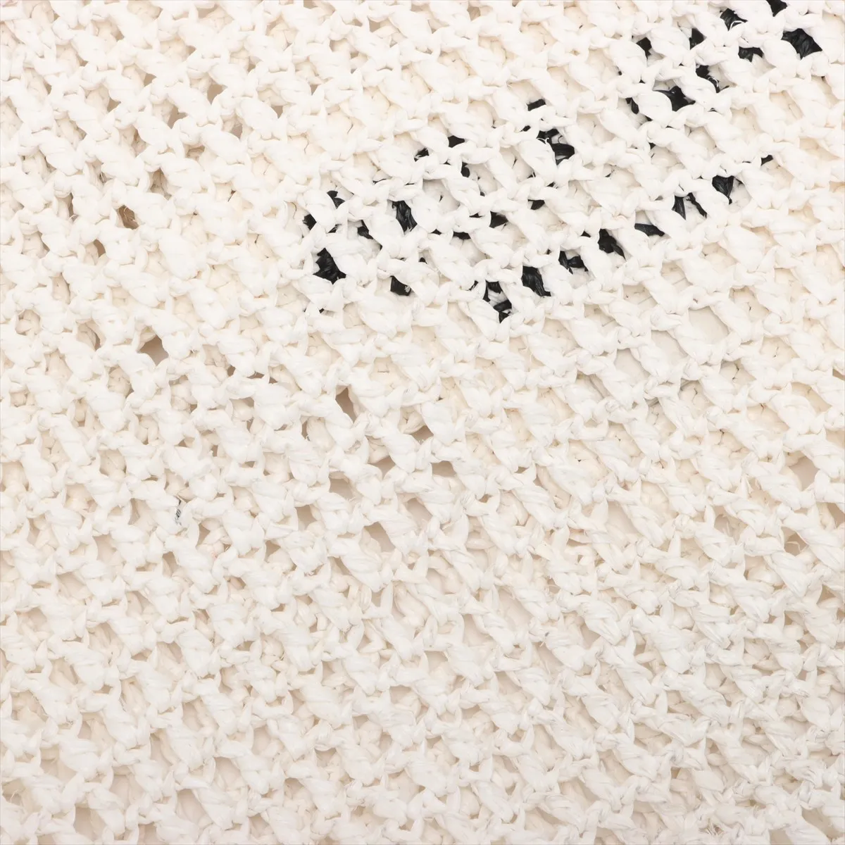 crochet raffia tote bag white — view 14