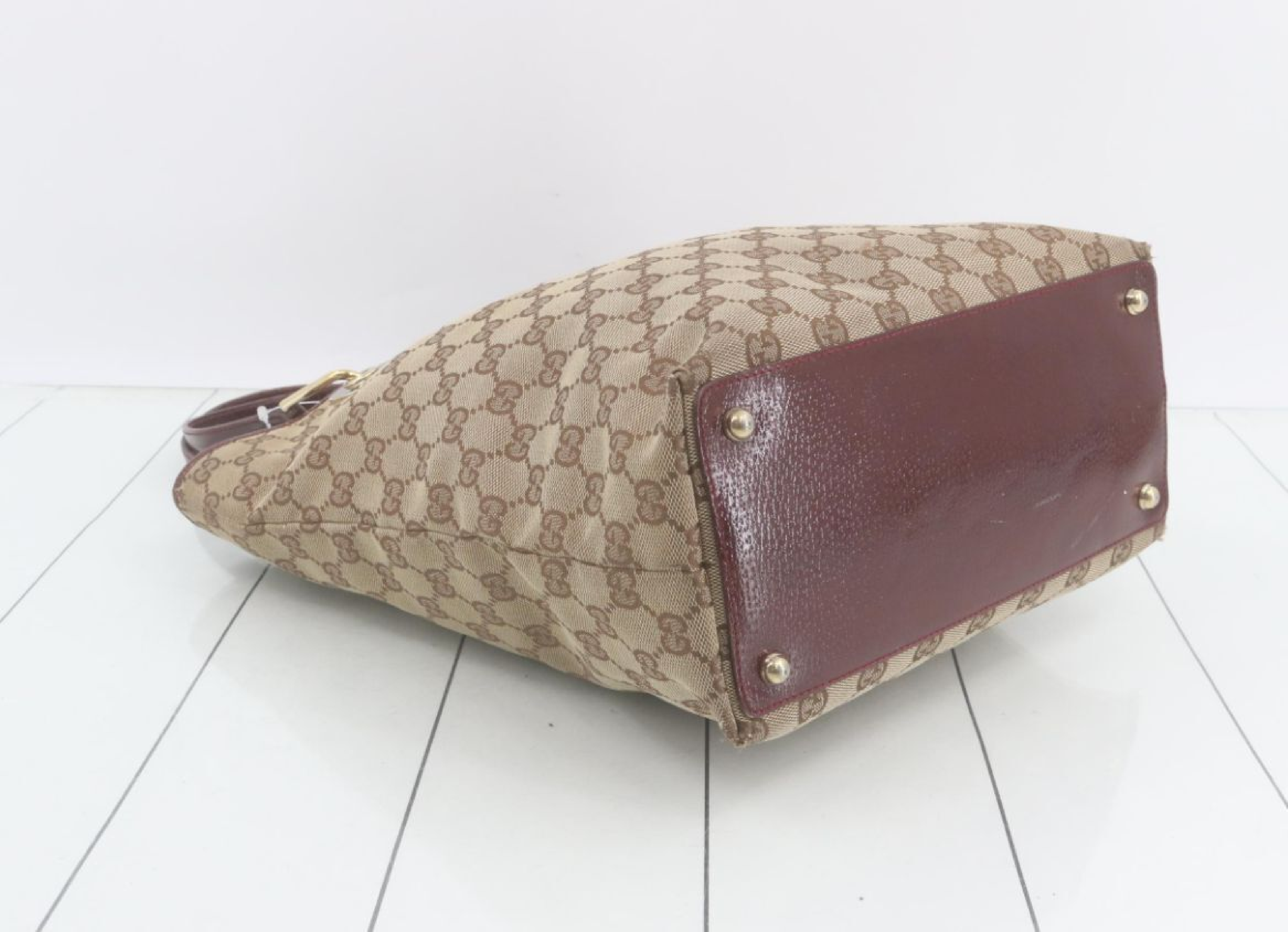 GG Canvas Leather Tote Bag — view 3