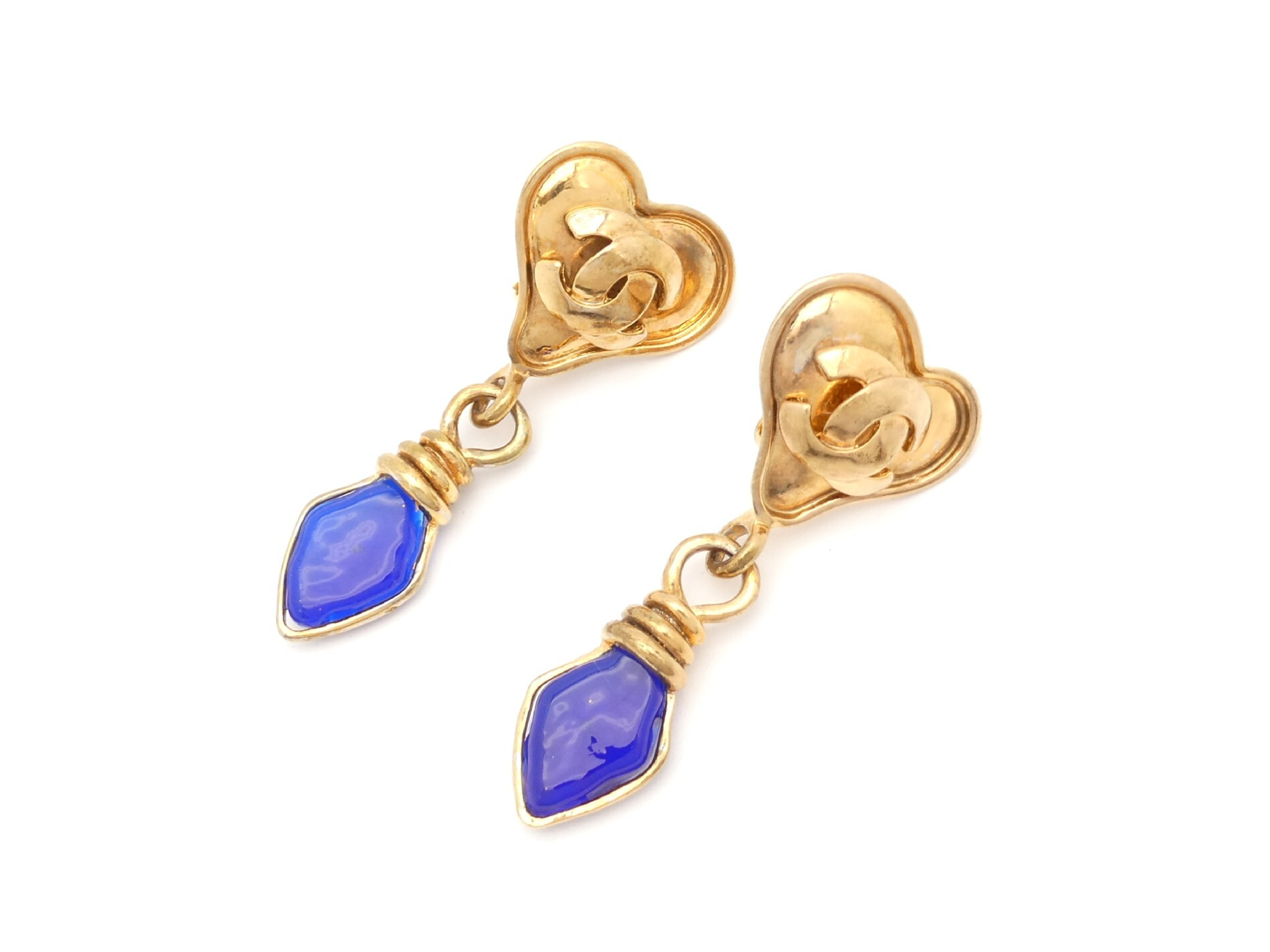 Coco Mark Heart Swing Earrings — view 2