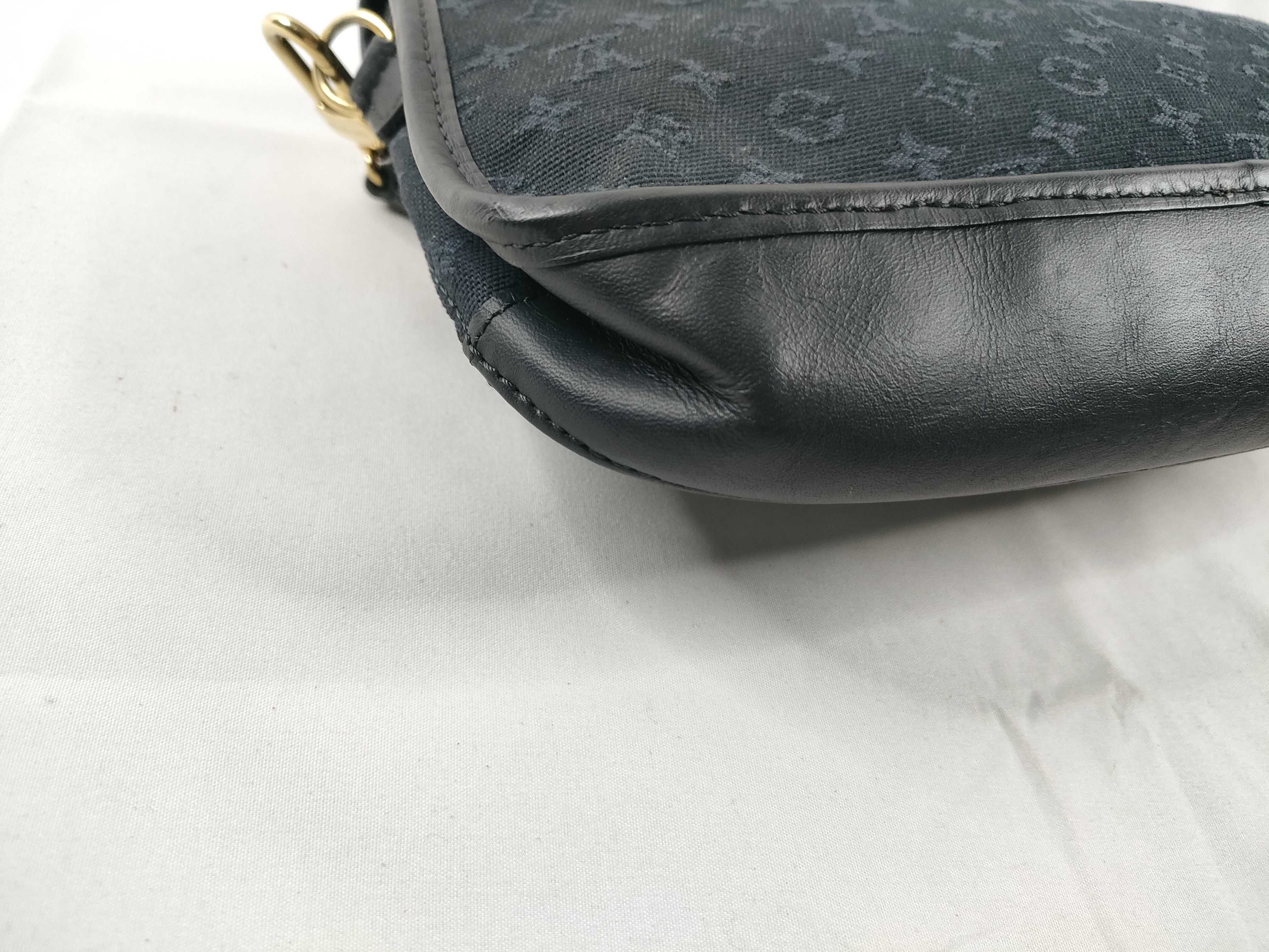 Monogram Mini Canvas One-Shoulder Bag, Navy, TH1003 (Shoulder Bag) — view 3