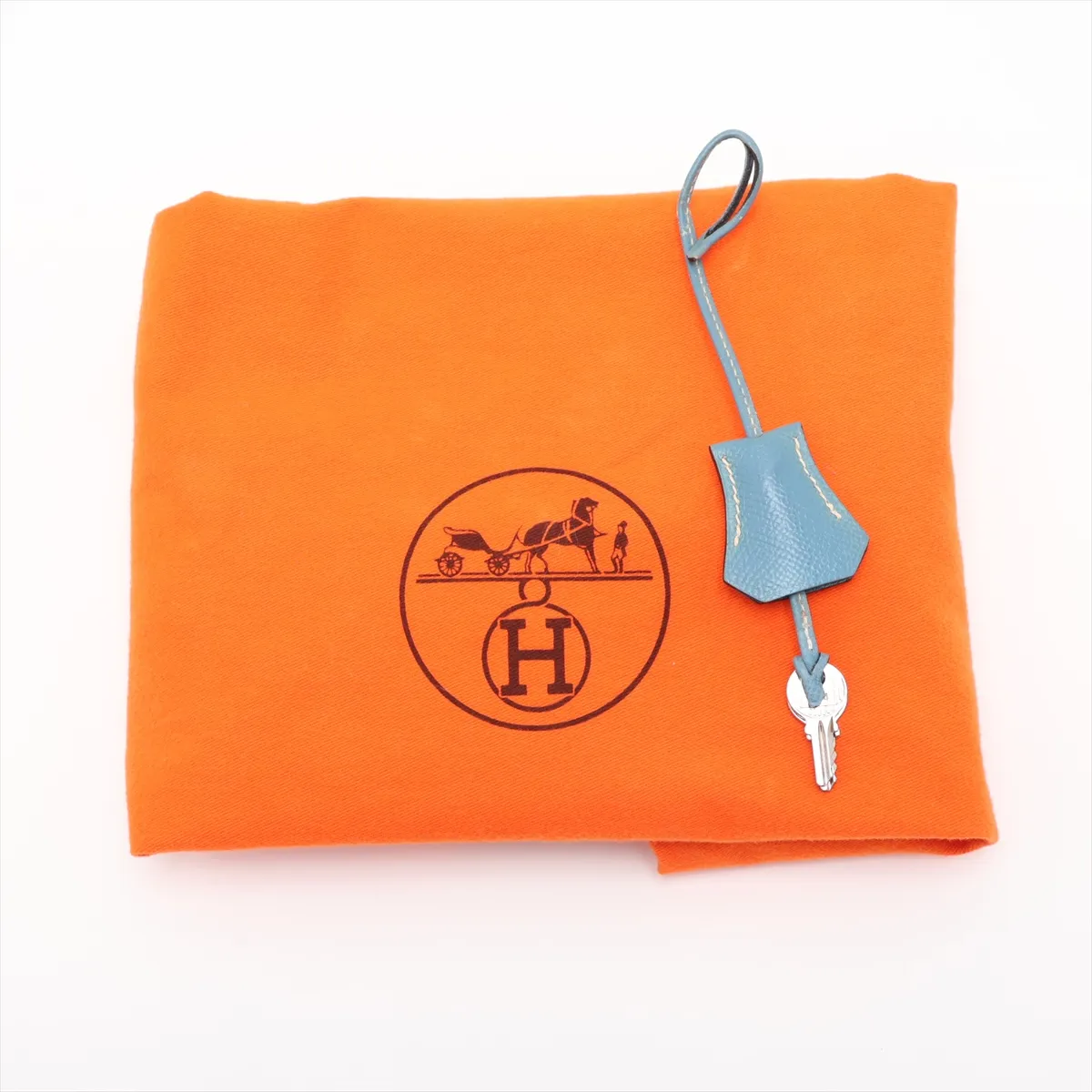 [Individually packaged] Hermes Kelly 28 Retournée Veau Epsom Blue Jean Silver Hardware I: 2005 — view 13