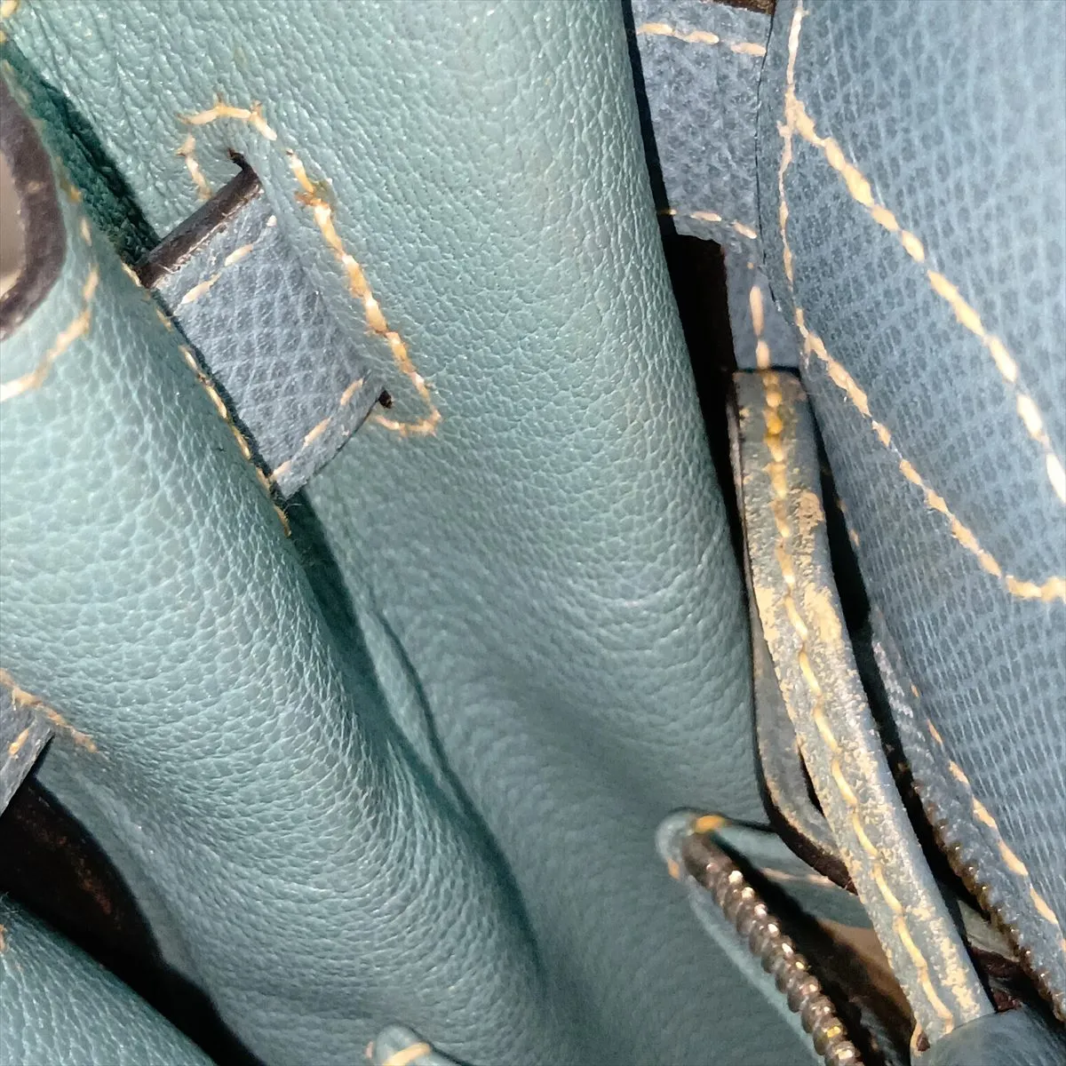 [Individually packaged] Hermes Kelly 28 Retournée Veau Epsom Blue Jean Silver Hardware I: 2005 — view 14