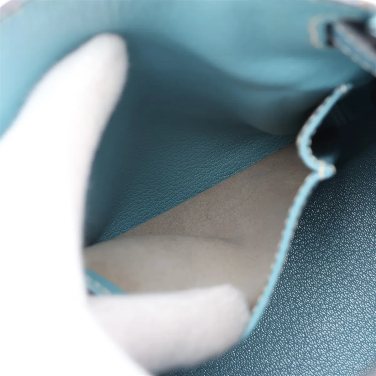 [Individually packaged] Hermes Kelly 28 Retournée Veau Epsom Blue Jean Silver Hardware I: 2005 — view 10