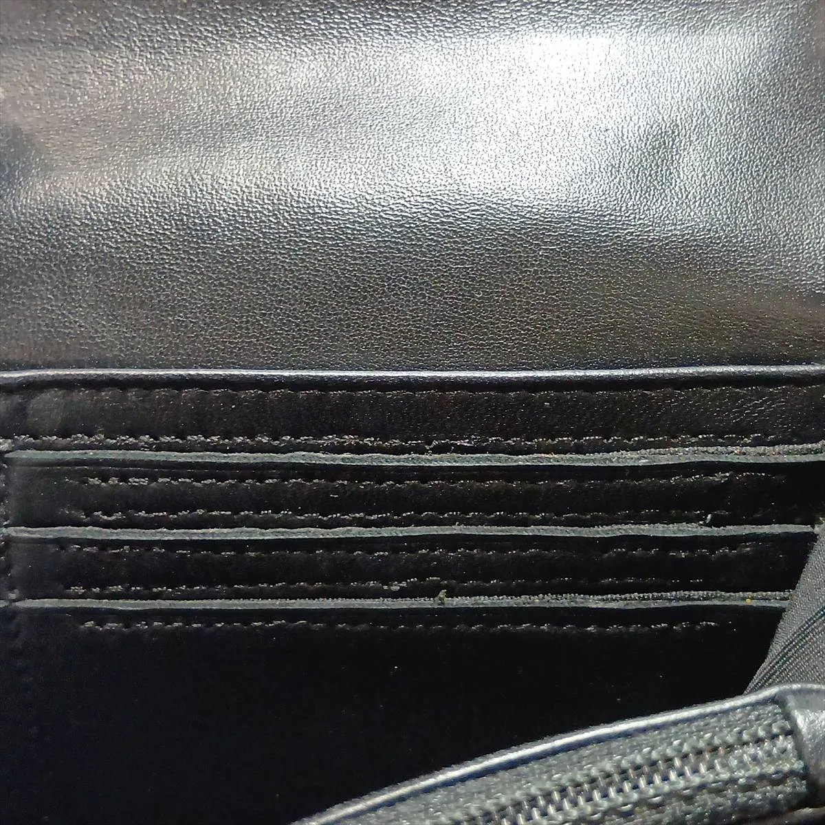 Camellia Lambskin Long Wallet, Black with Gold Hardware, 21563124 — view 14