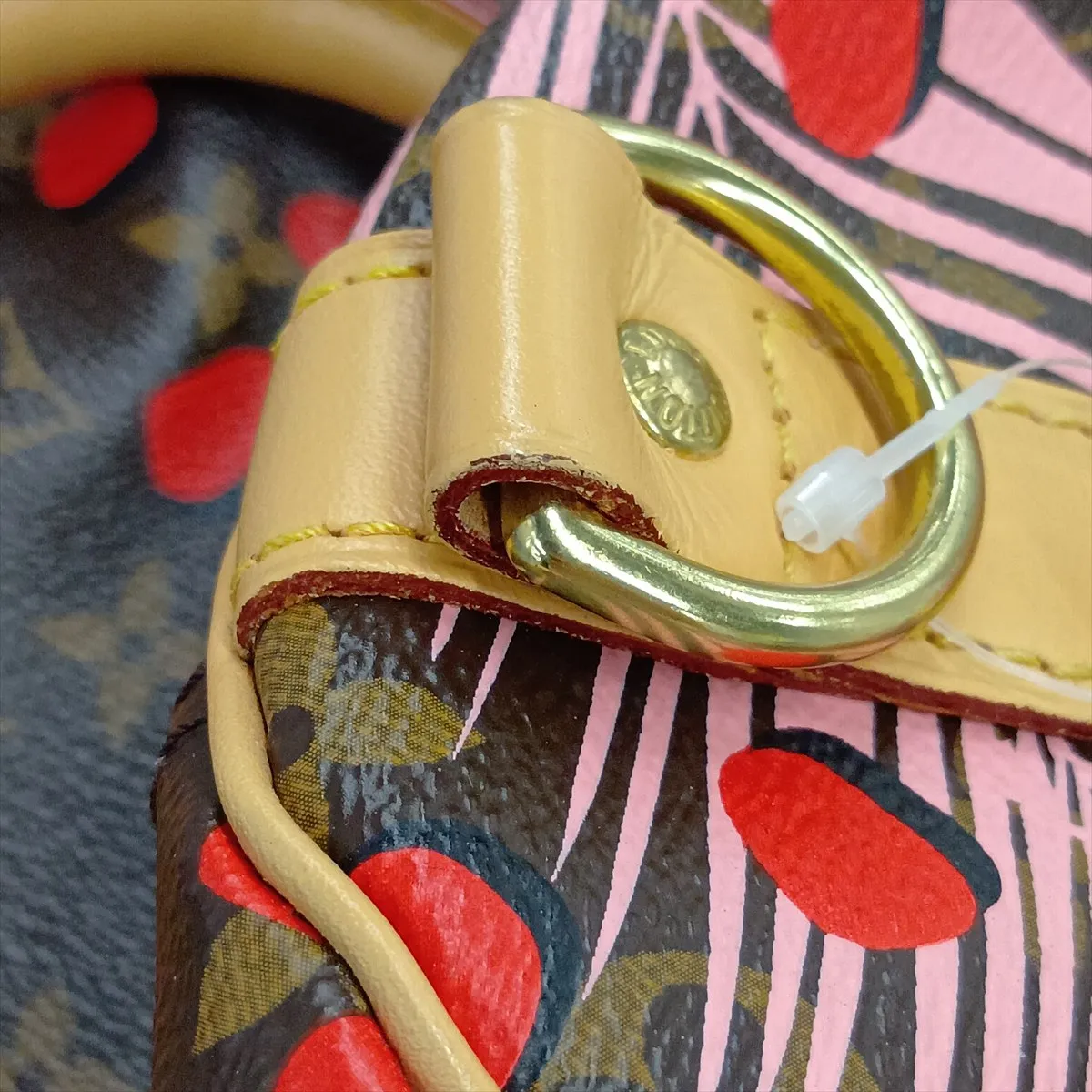 Monogram Jungle Dot Keepall Bandoulière 50 M41417 Brown x Red — view 10