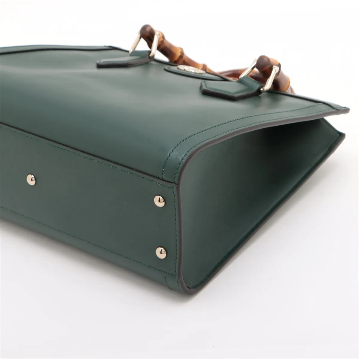 Bamboo Diana Leather 2WAY Handbag Green 853226 — view 3