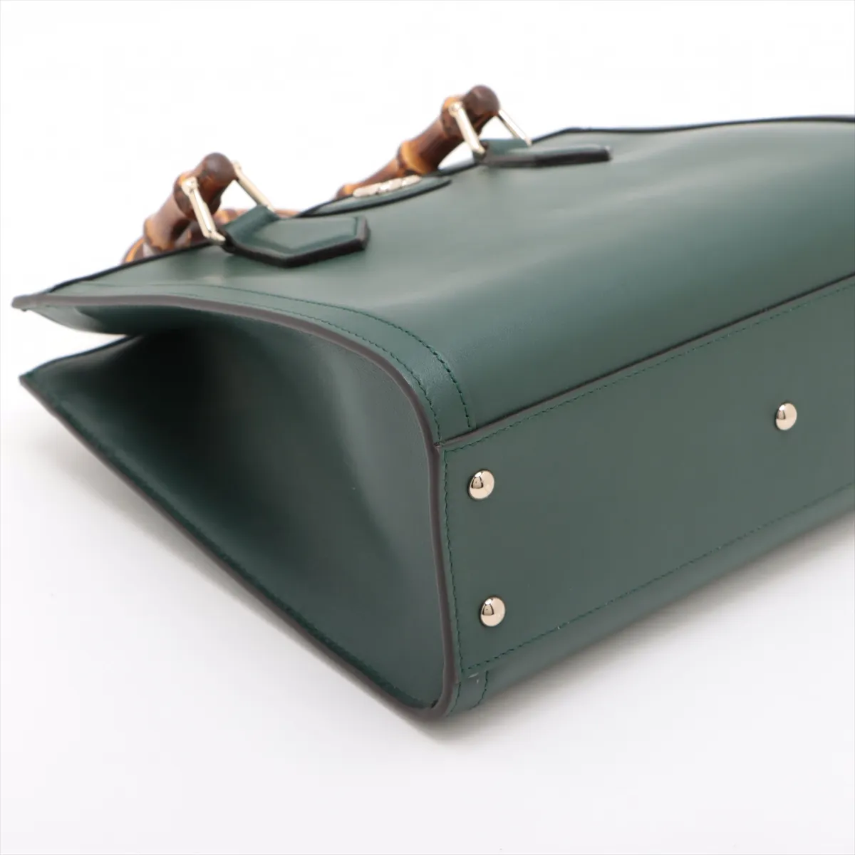 Bamboo Diana Leather 2WAY Handbag Green 853226 — view 4
