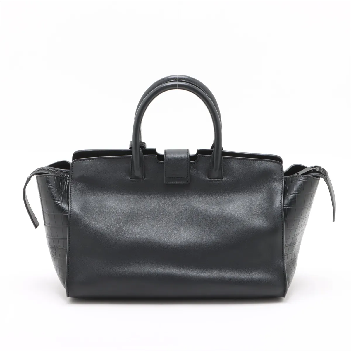 Downtown Cabas Leather x Croco Embossed 2WAY Handbag Black 436832 — view 2