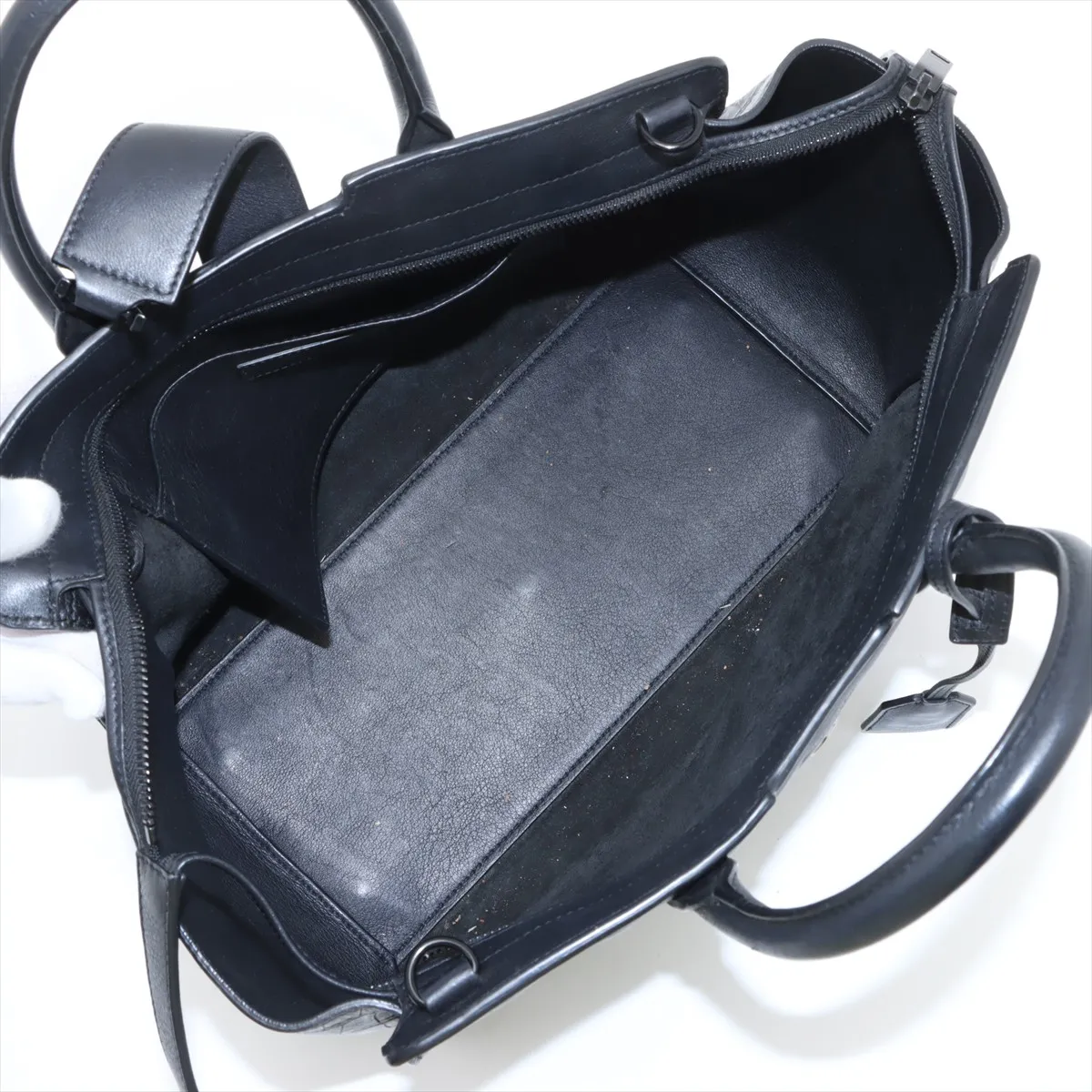 Downtown Cabas Leather x Croco Embossed 2WAY Handbag Black 436832 — view 8
