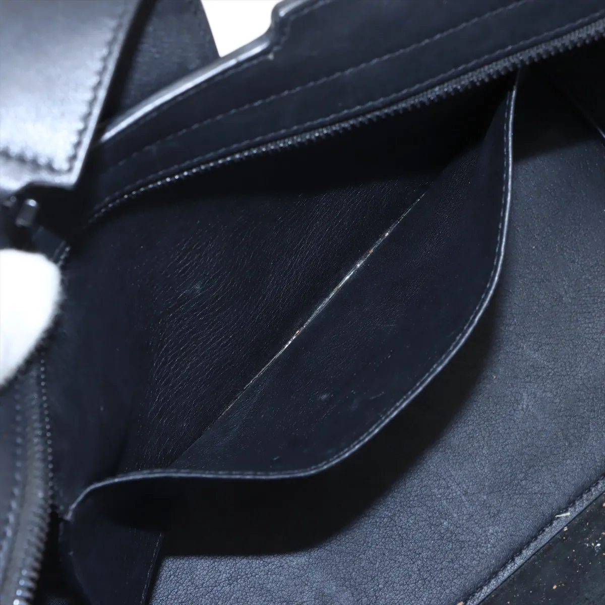 Downtown Cabas Leather x Croco Embossed 2WAY Handbag Black 436832 — view 9