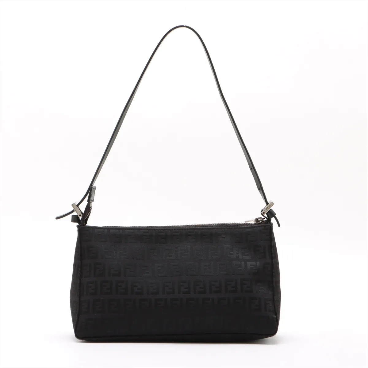 Zucchino Canvas x Leather Shoulder Bag Black — view 2