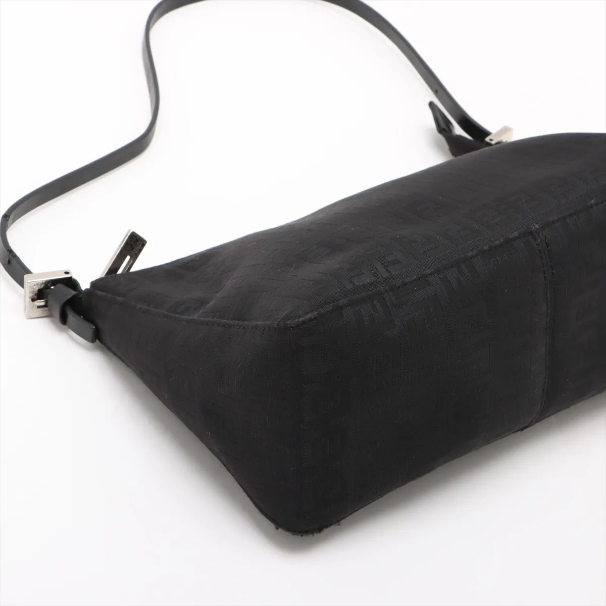 Zucchino Canvas x Leather Shoulder Bag Black — view 4