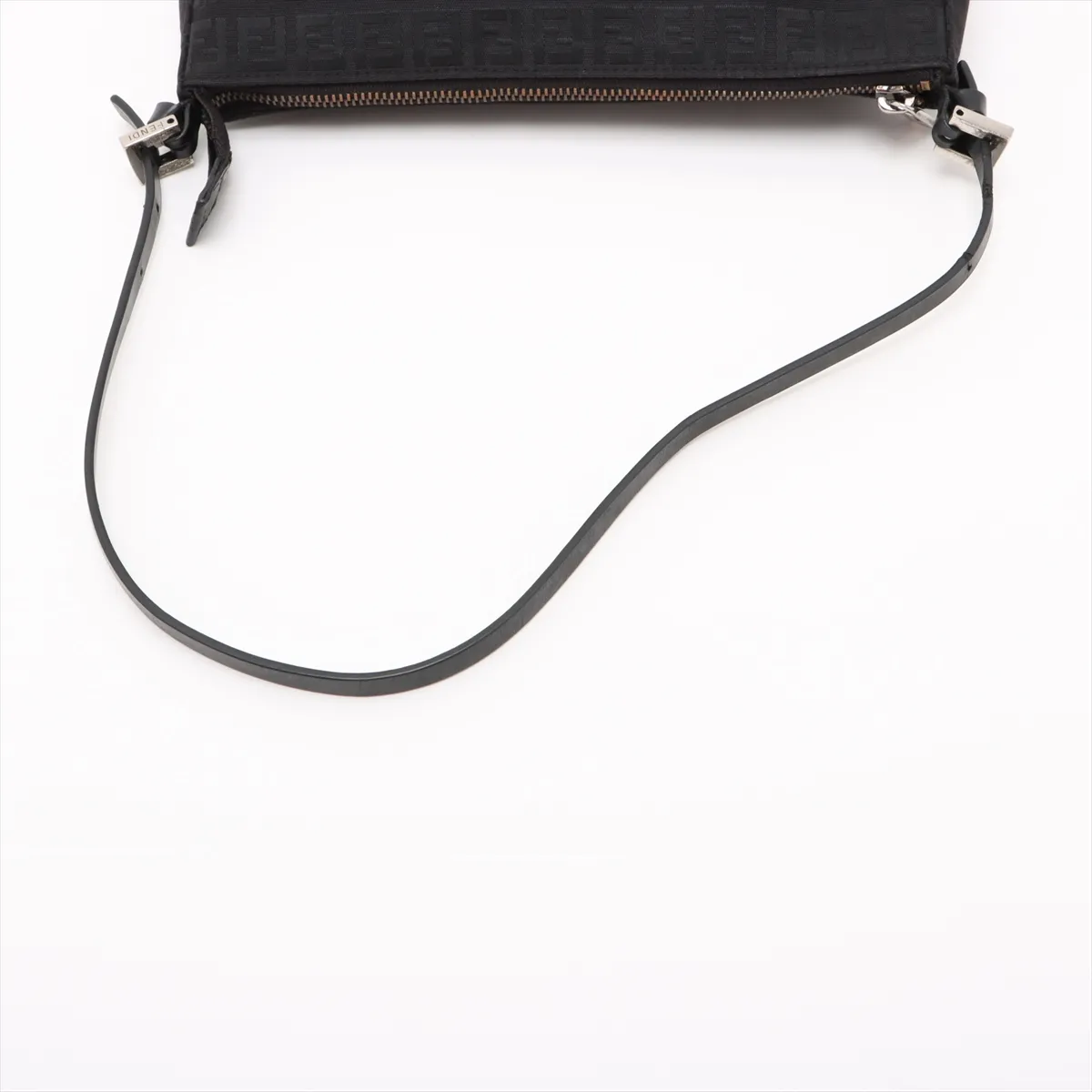 Zucchino Canvas x Leather Shoulder Bag Black — view 5
