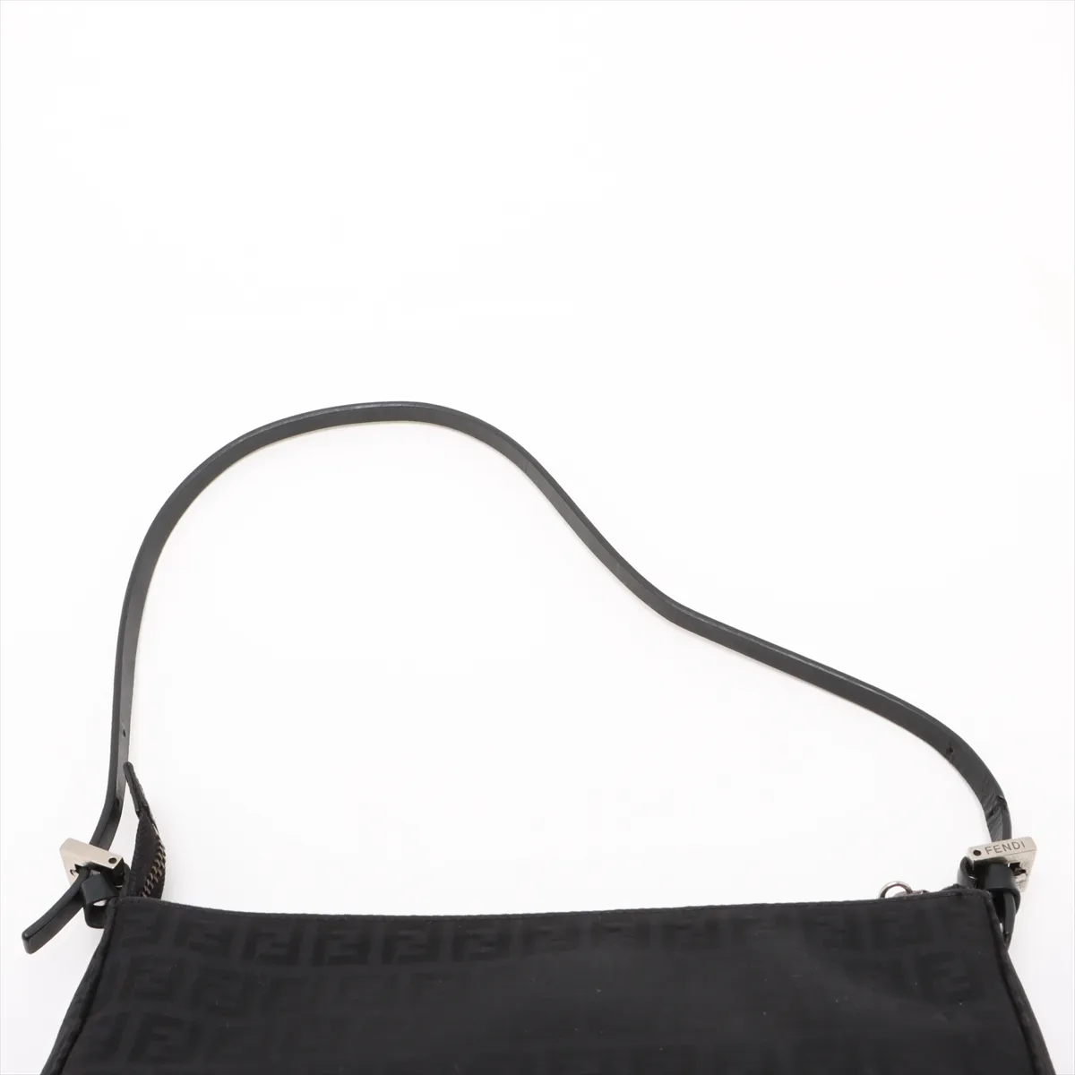 Zucchino Canvas x Leather Shoulder Bag Black — view 6