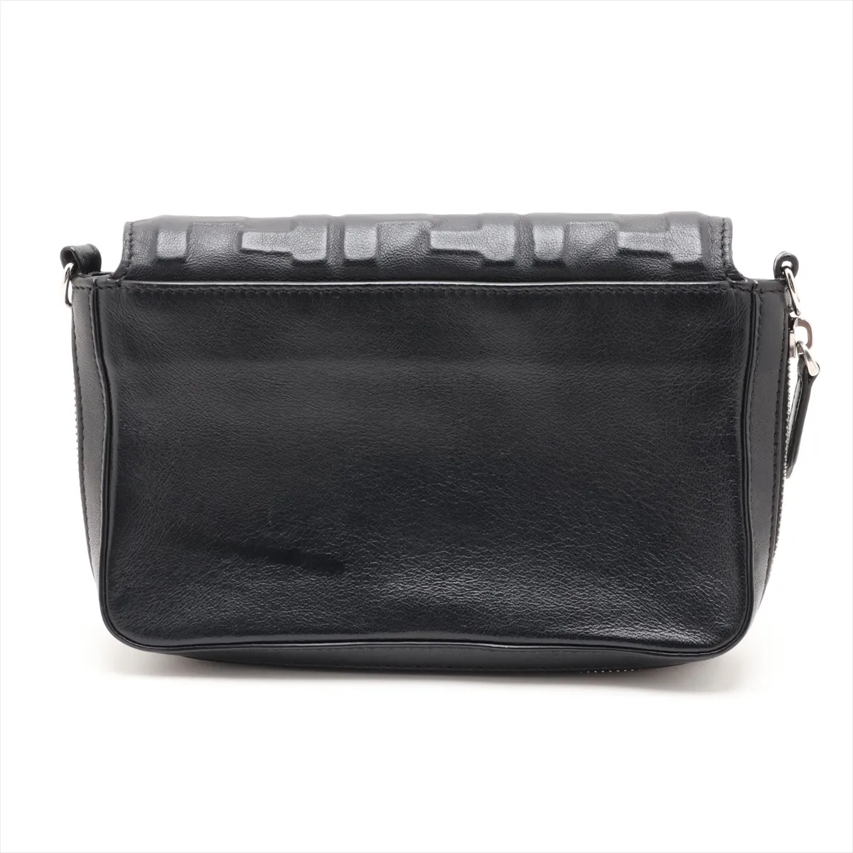 Zucca 7M0299 Leather Shoulder Bag, Black — view 2
