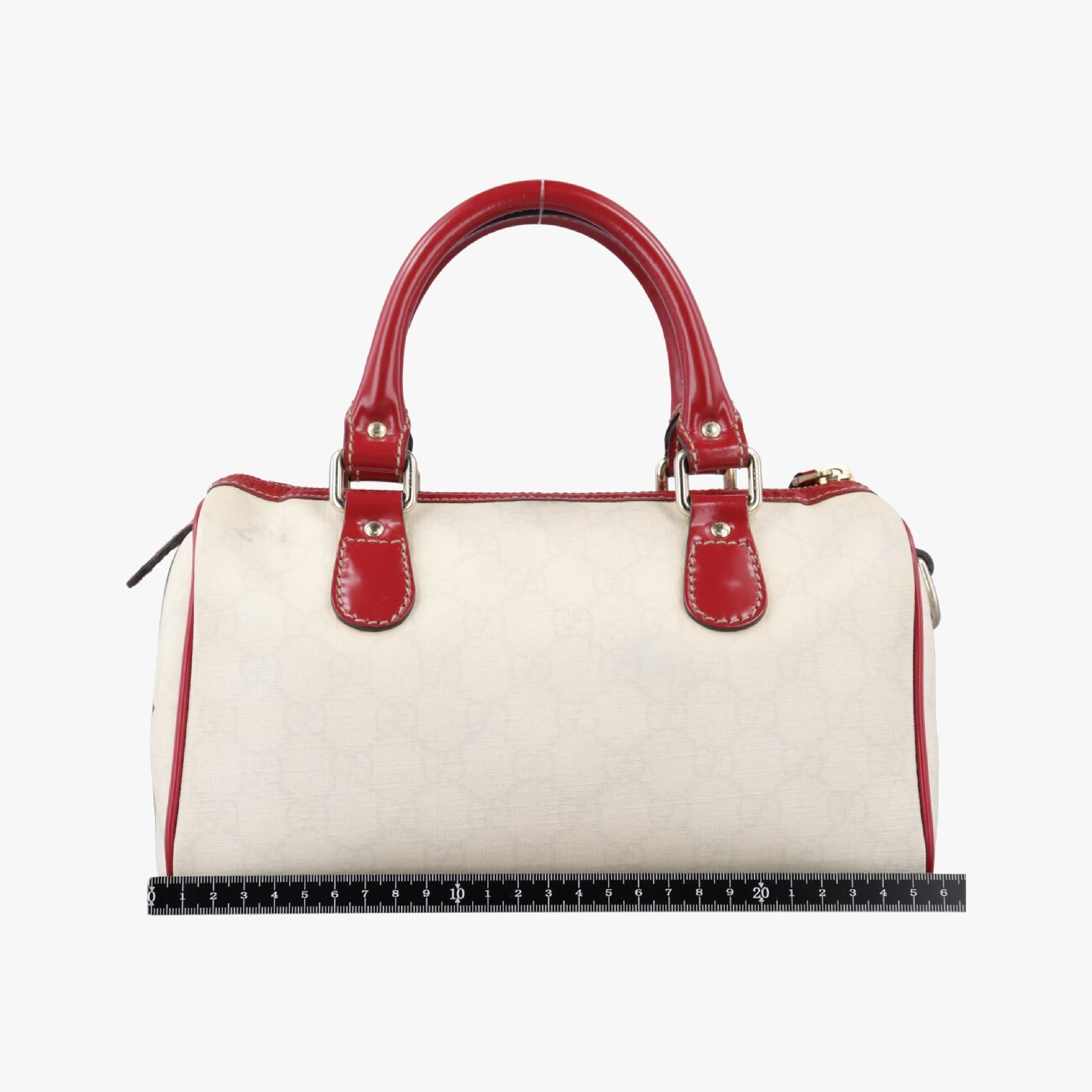 GG Supreme Tattoo Print Heart Charm White PVC Coated Canvas Handbag 190257 F3741213 — view 2
