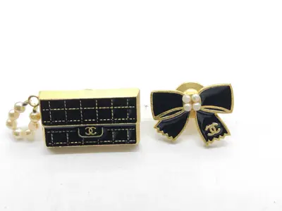 Ribbon Bag 02A Earrings Brooch