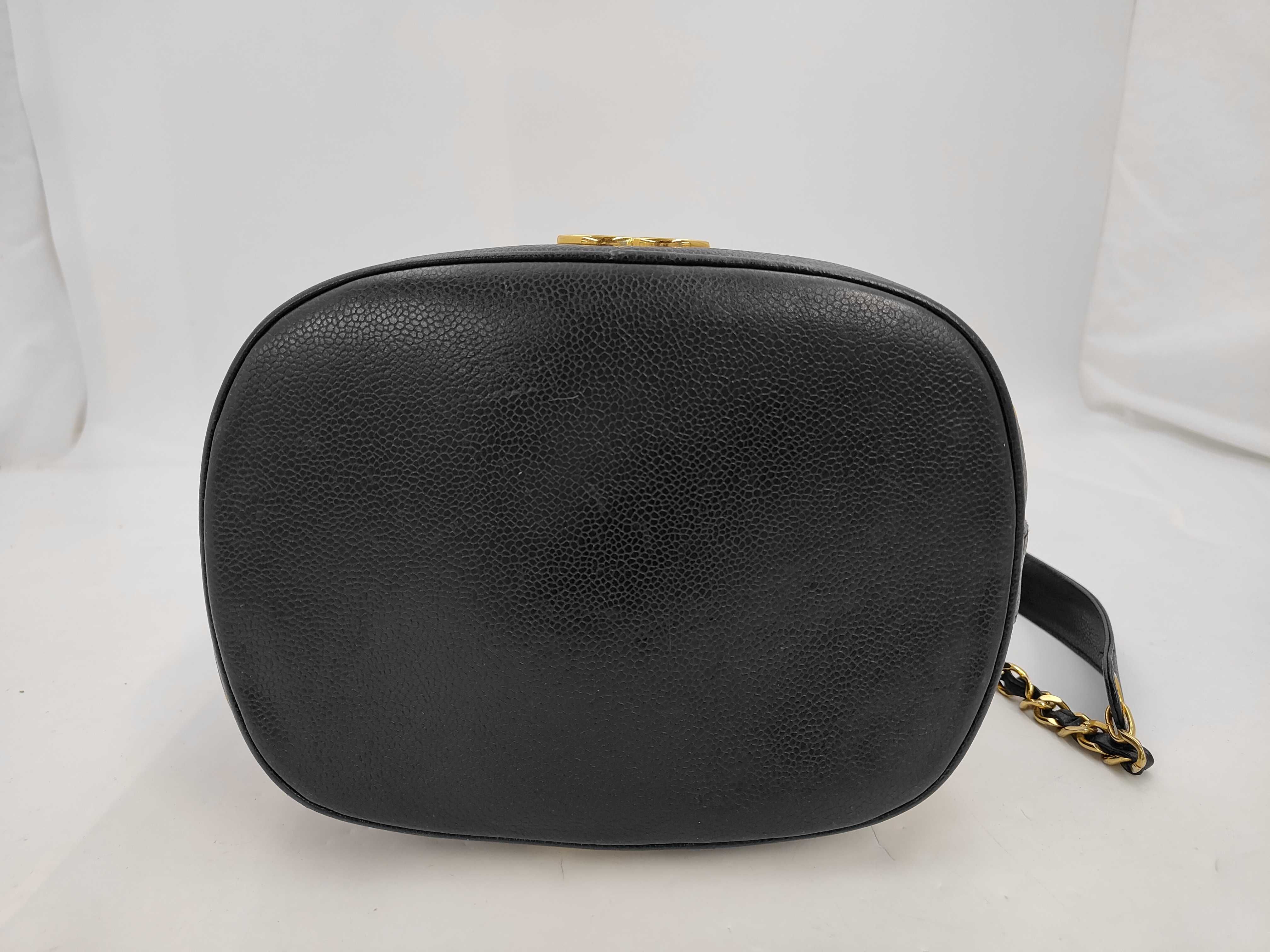 Caviar Skin Triple Coco Drawstring Chain Shoulder Bag with Pouch — view 4