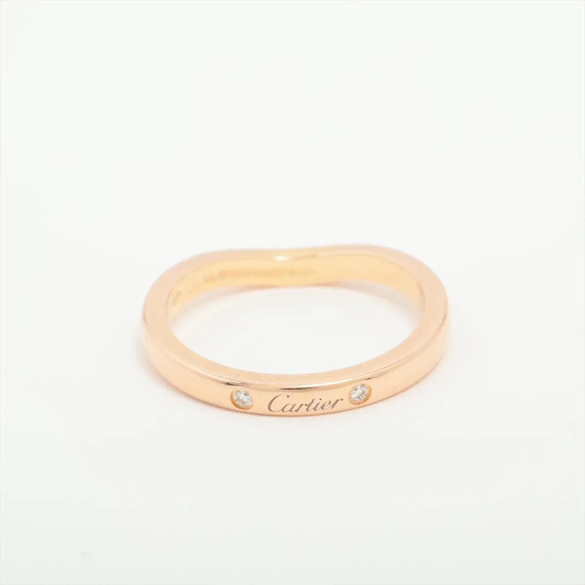 Ballerina Curve Wedding 3-Diamond Ring, 750 (PG), 2.3g, Size 47, FPX466, CRB4098647 — view 2