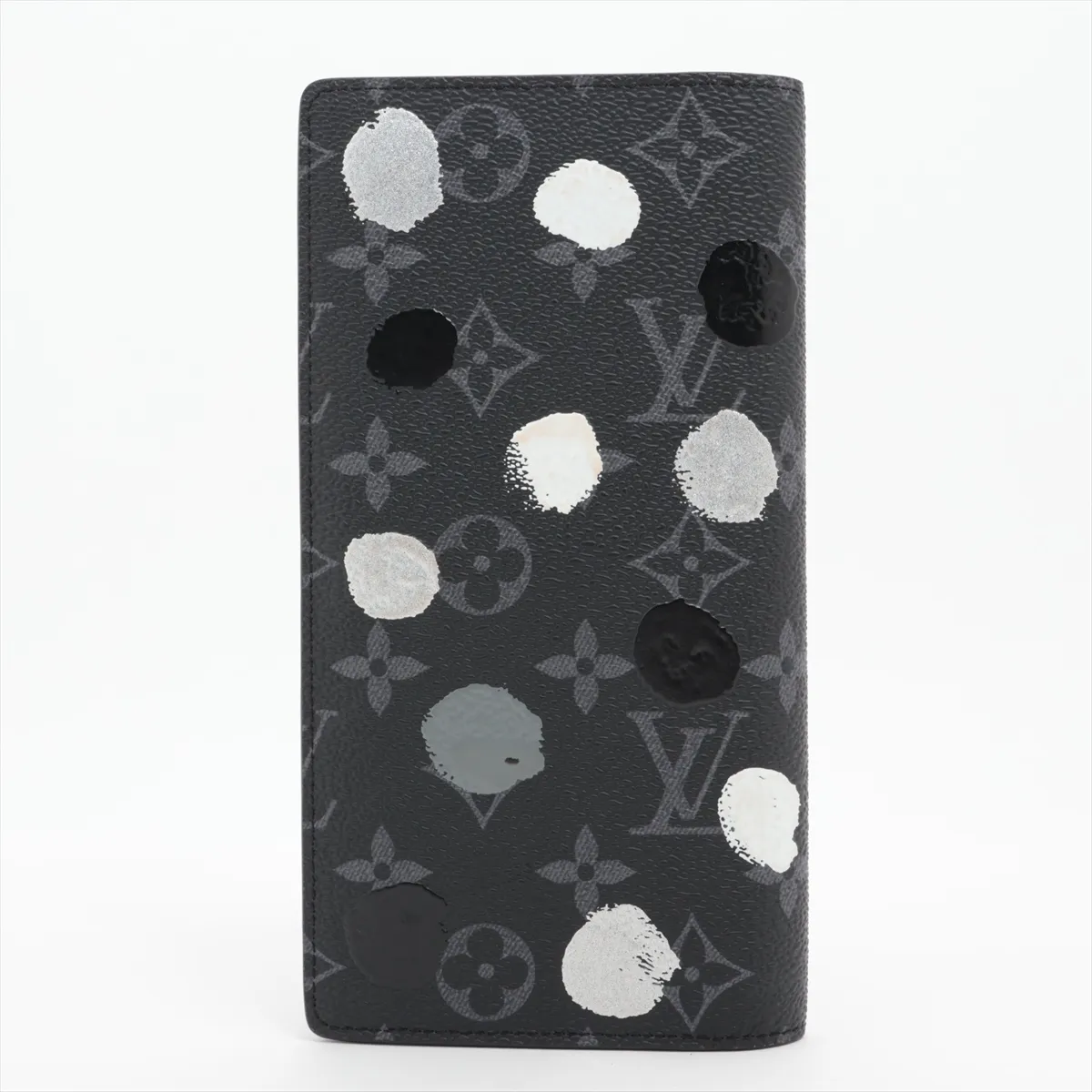 x Yayoi Kusama LV x YK Portefeuille Brazza M81932 Leather Long Wallet Black (RFID detected) — view 2
