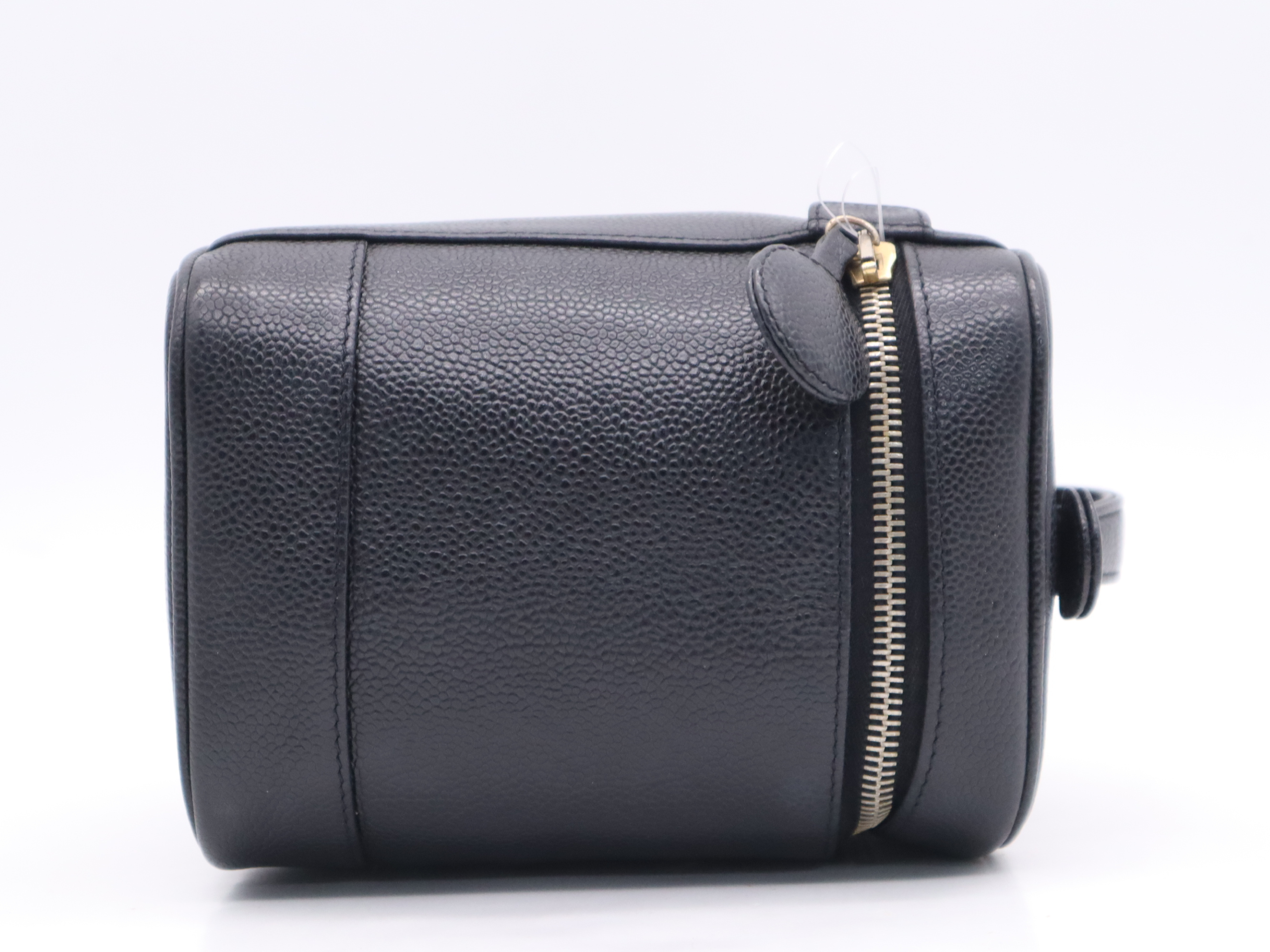 Caviar Skin Coco Mark Vanity Bag, Black with Gold Hardware, Card Holder, 7649430 (Handbag) — view 5
