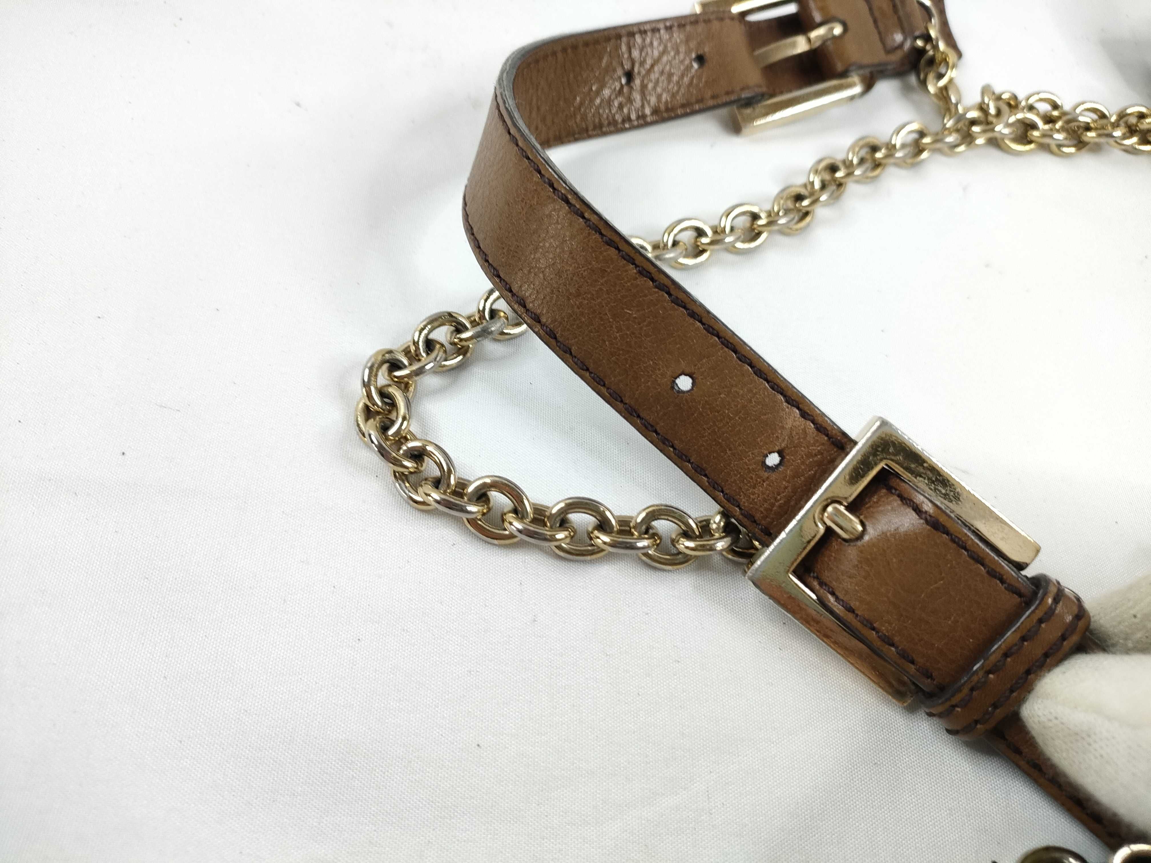 Zucca pattern DU- Zucca Canvas Chain Shoulder Bag Brown 8BT143 Shoulder bag — view 7
