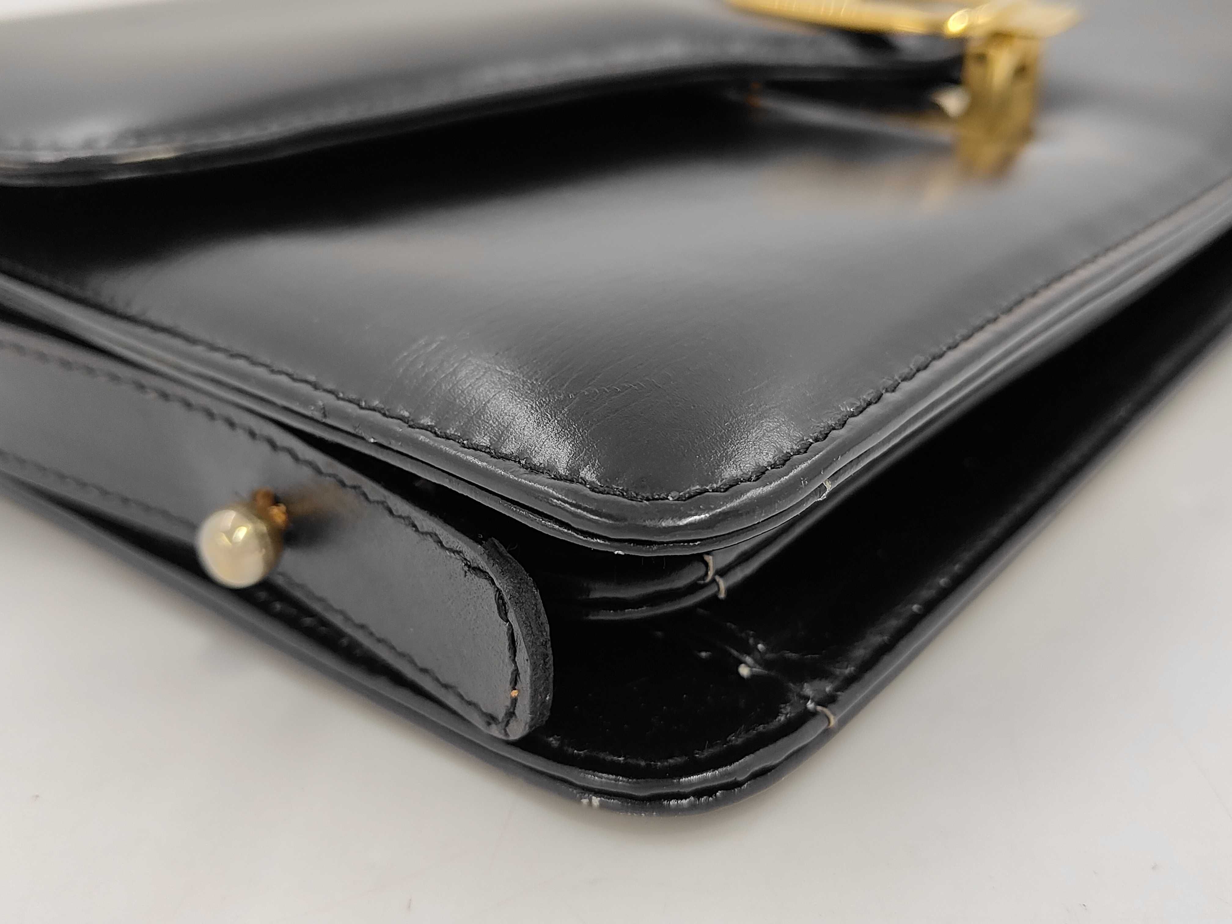 Leather Handbag, Black — view 5