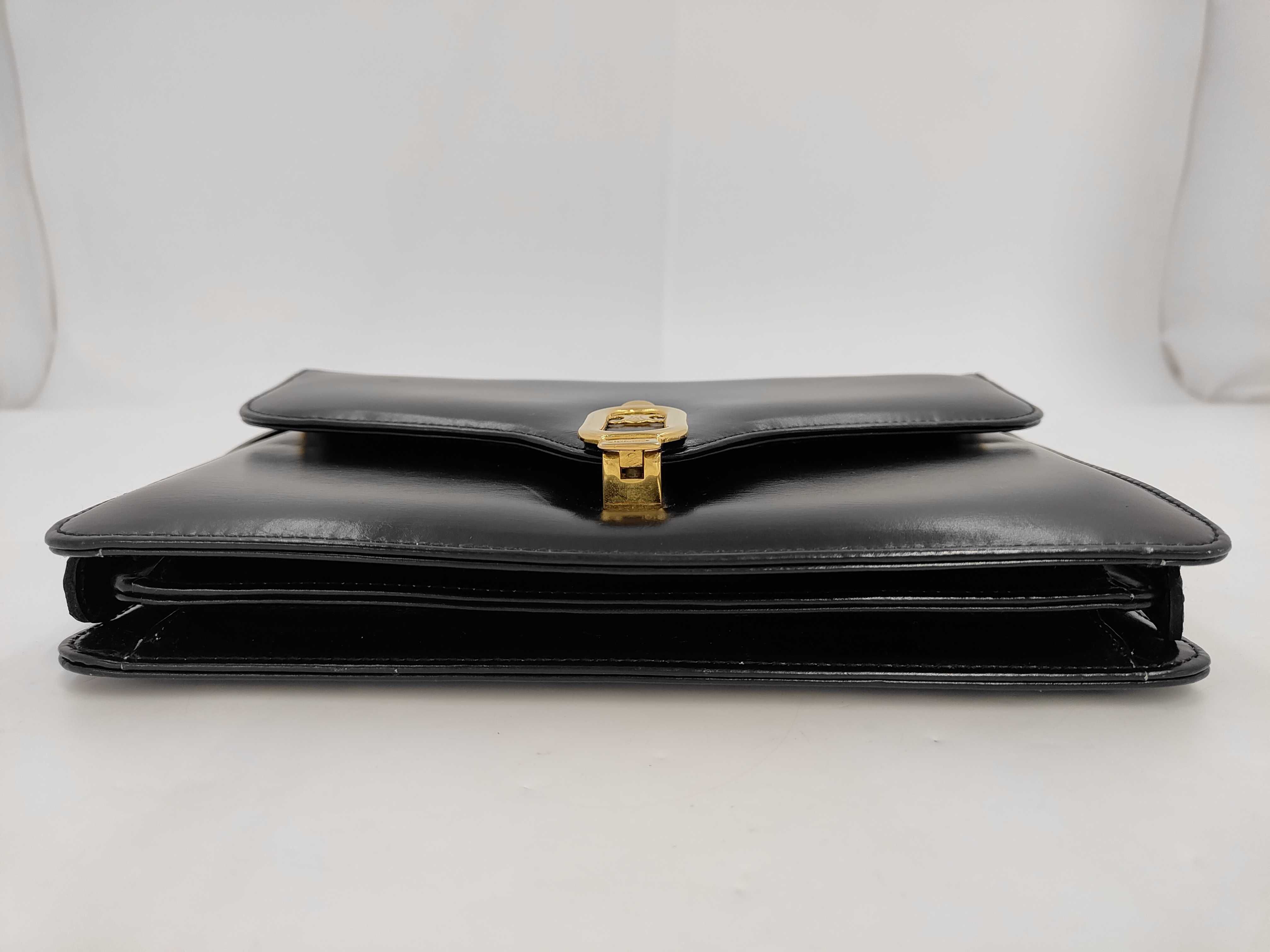 Leather Handbag, Black — view 6
